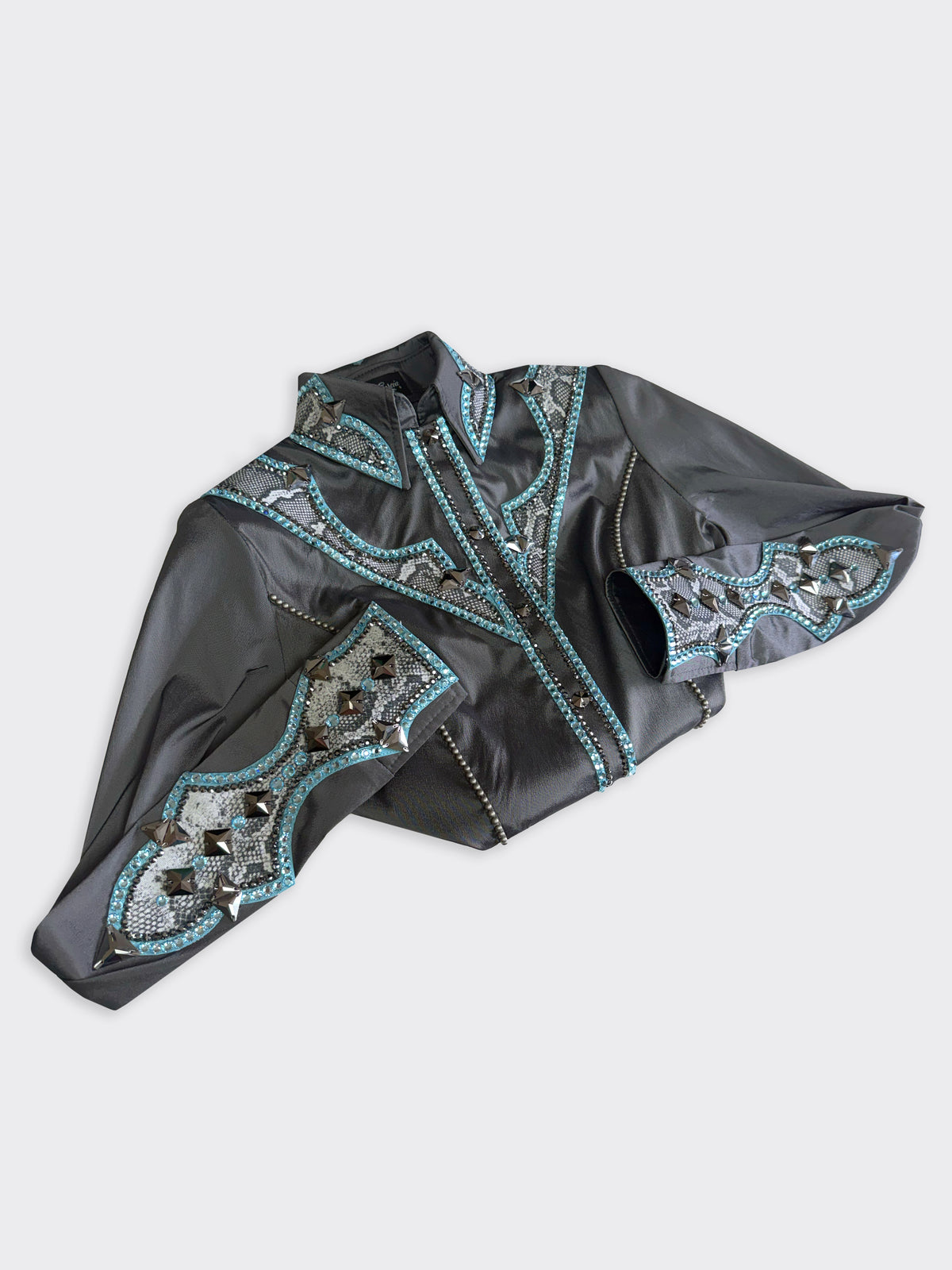 Size 8 — Western Shirt — Charcoal Clouds