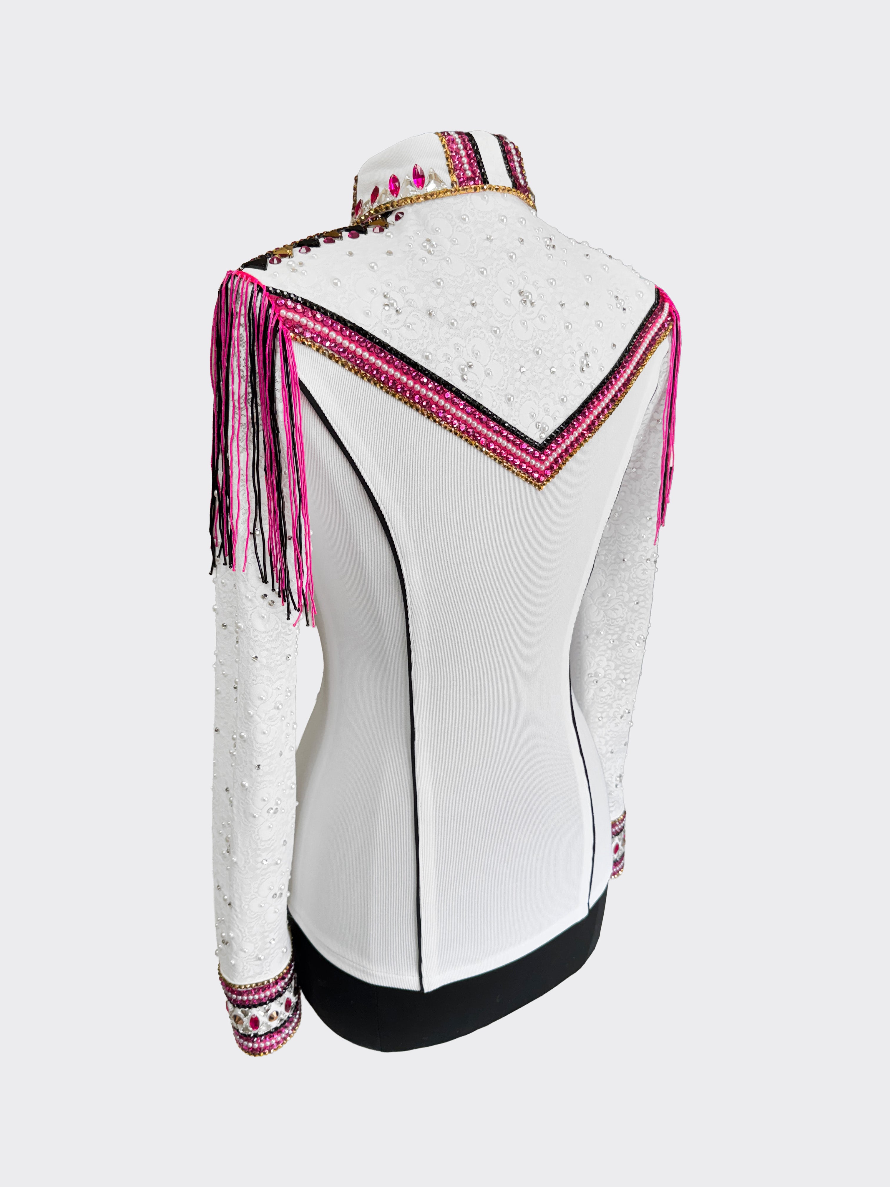 Sheer Sleeves - Hidden Zipper Retro Shirt