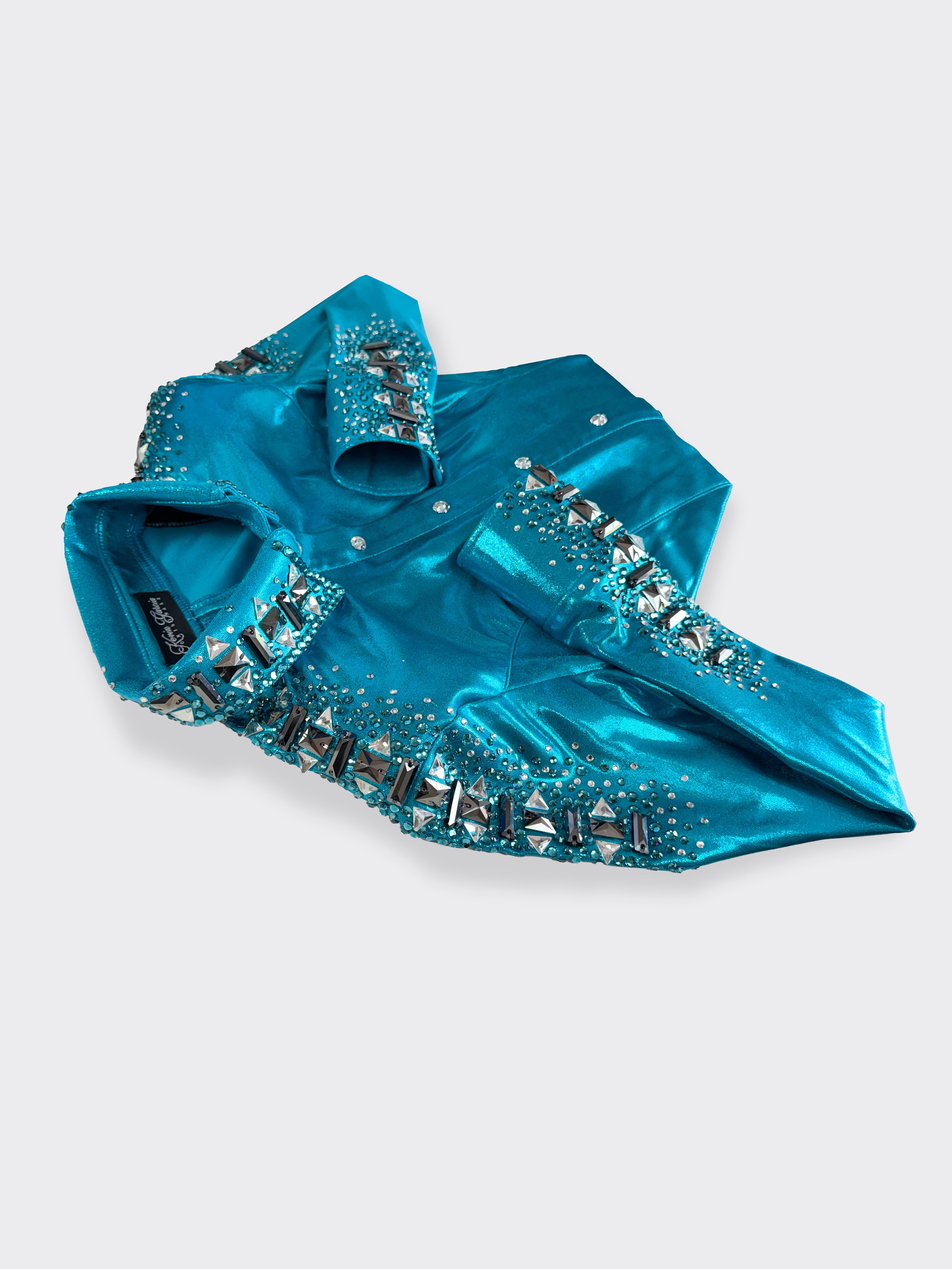 Size 8 - Metallic Collection #70 - Hidden Zipper Retro Shirt