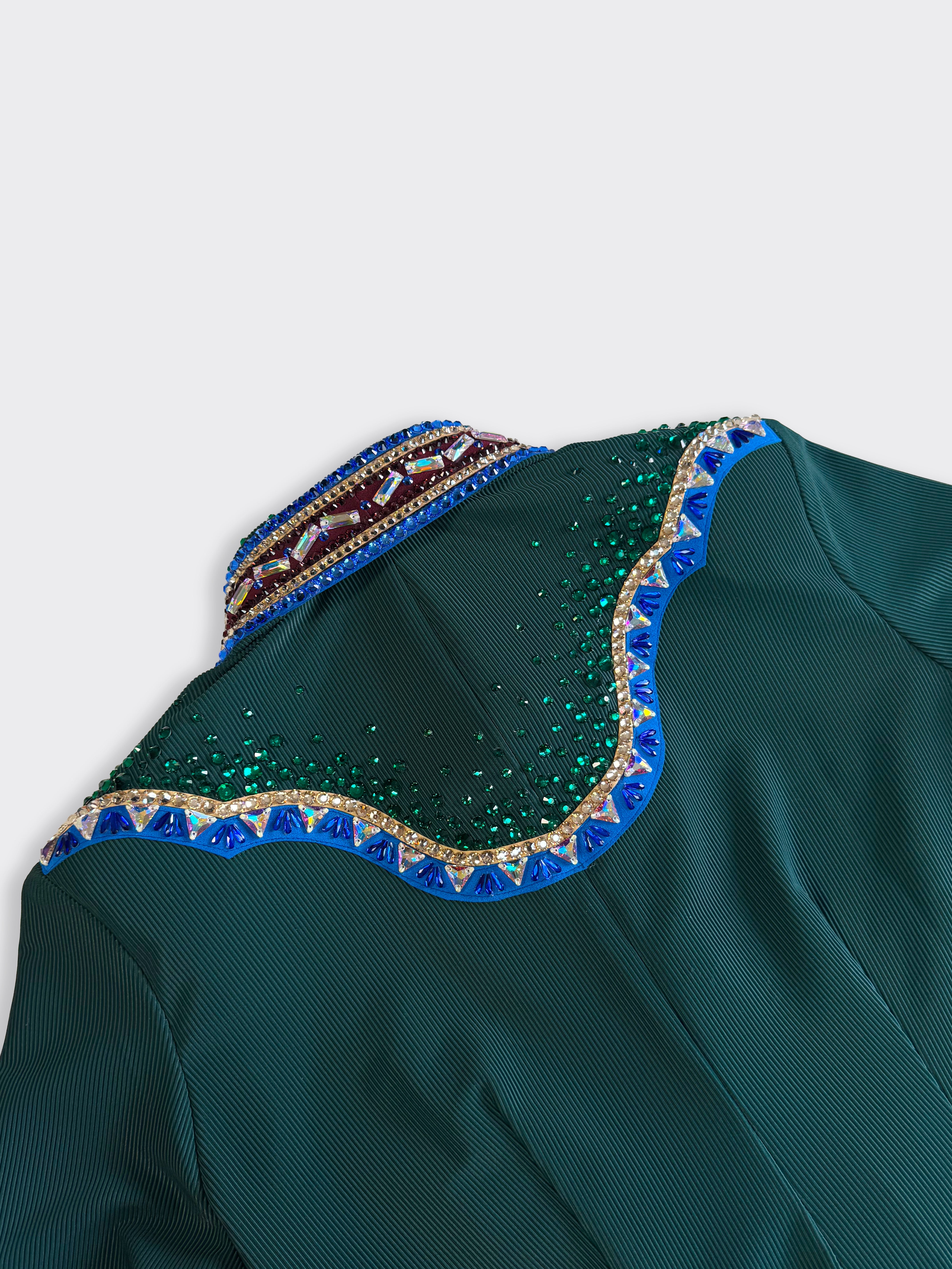 Western Shirt — Ribbed Hunter Green Royal