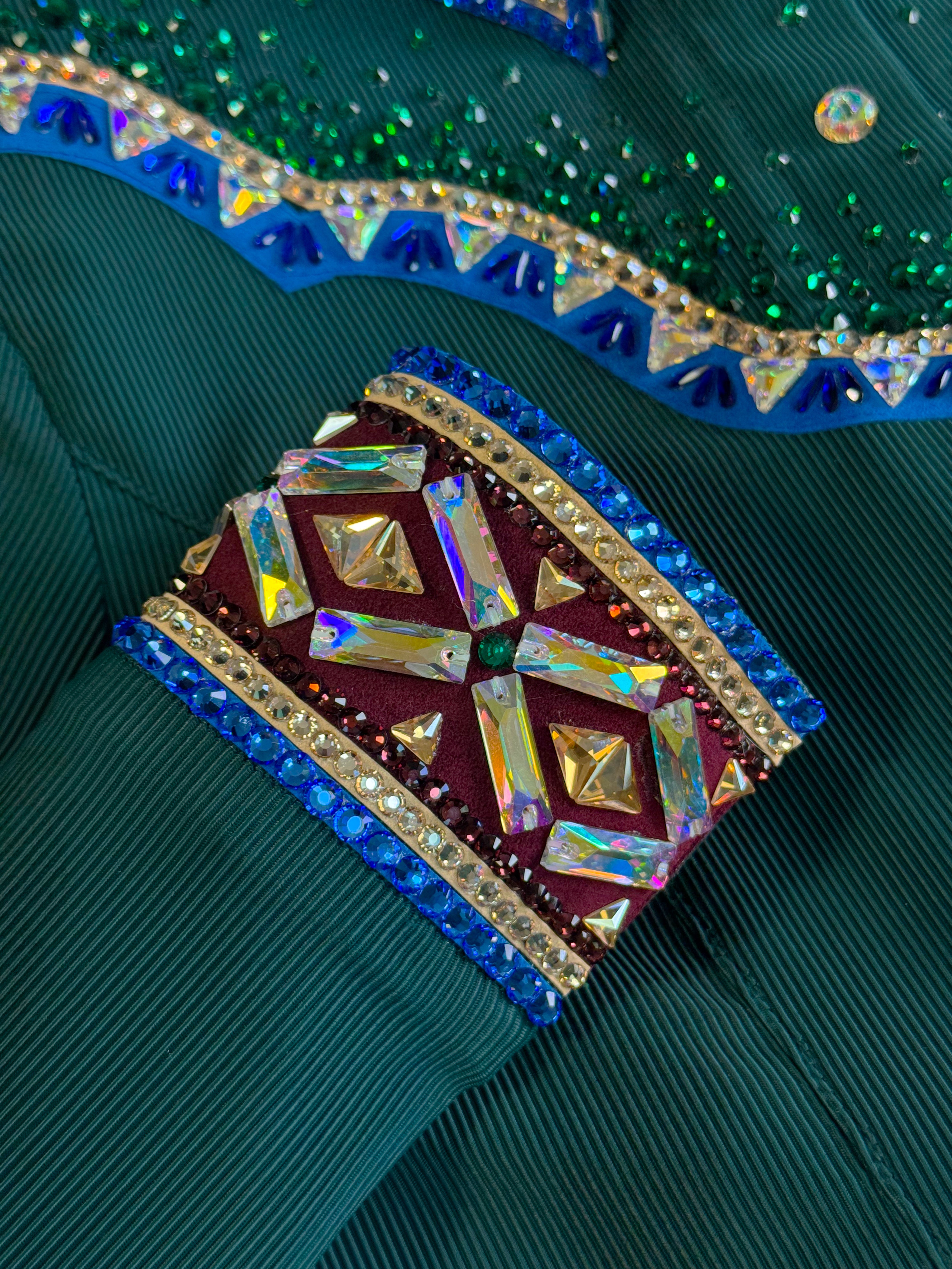 Western Shirt — Ribbed Hunter Green Royal