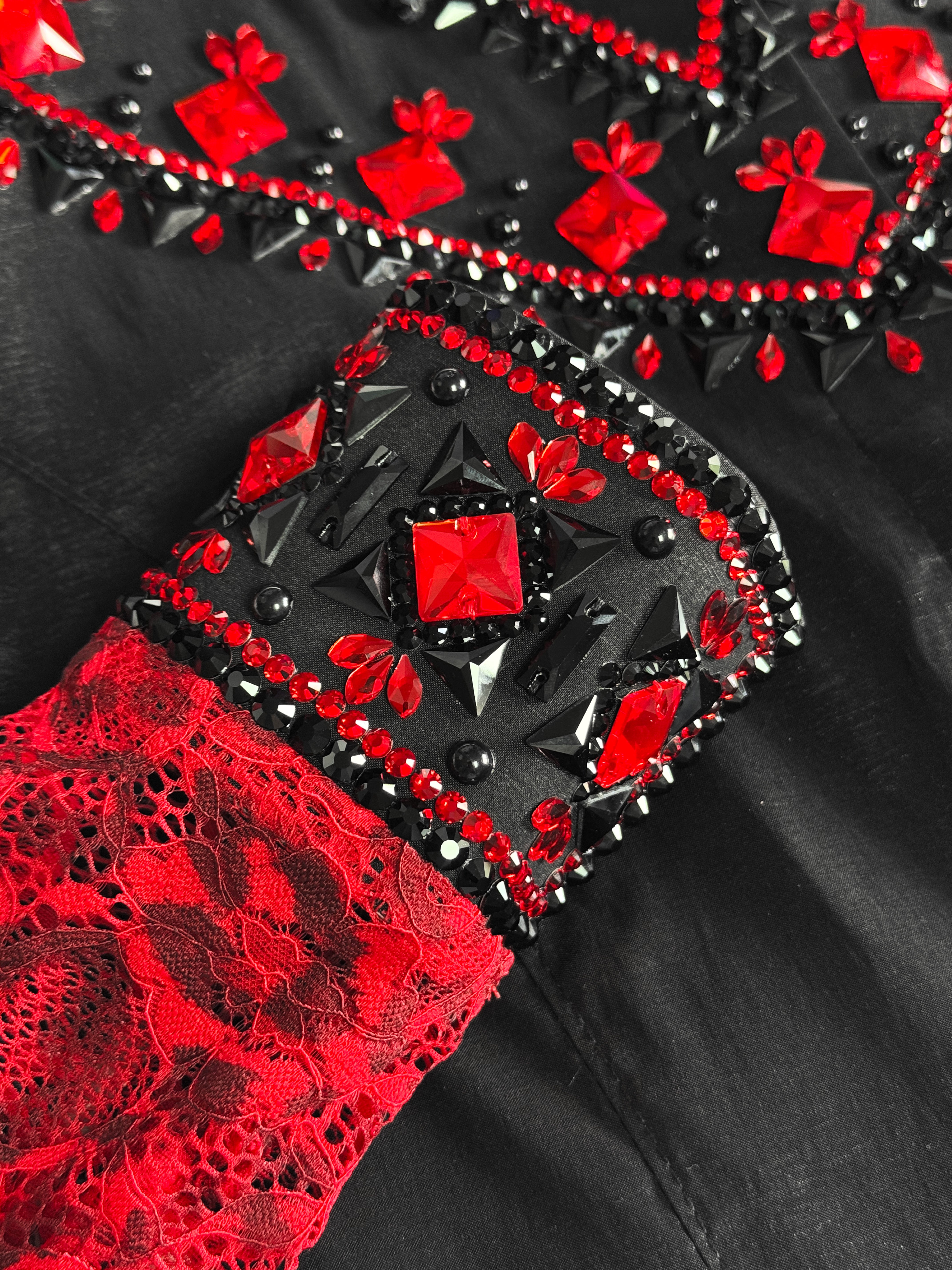 Western Shirt — Sheer Sleeves — Cheetah Flame