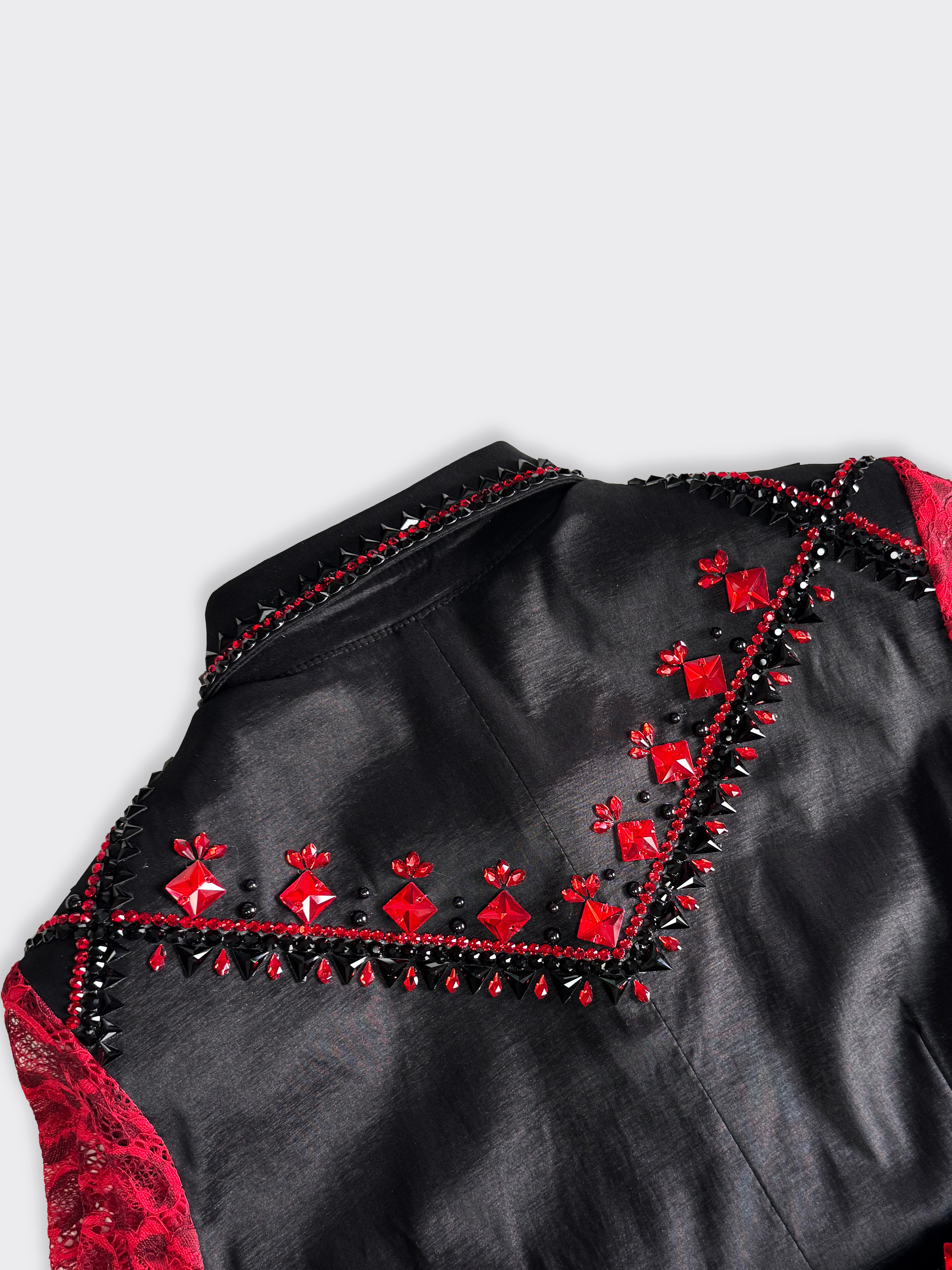 Western Shirt — Sheer Sleeves — Cheetah Flame