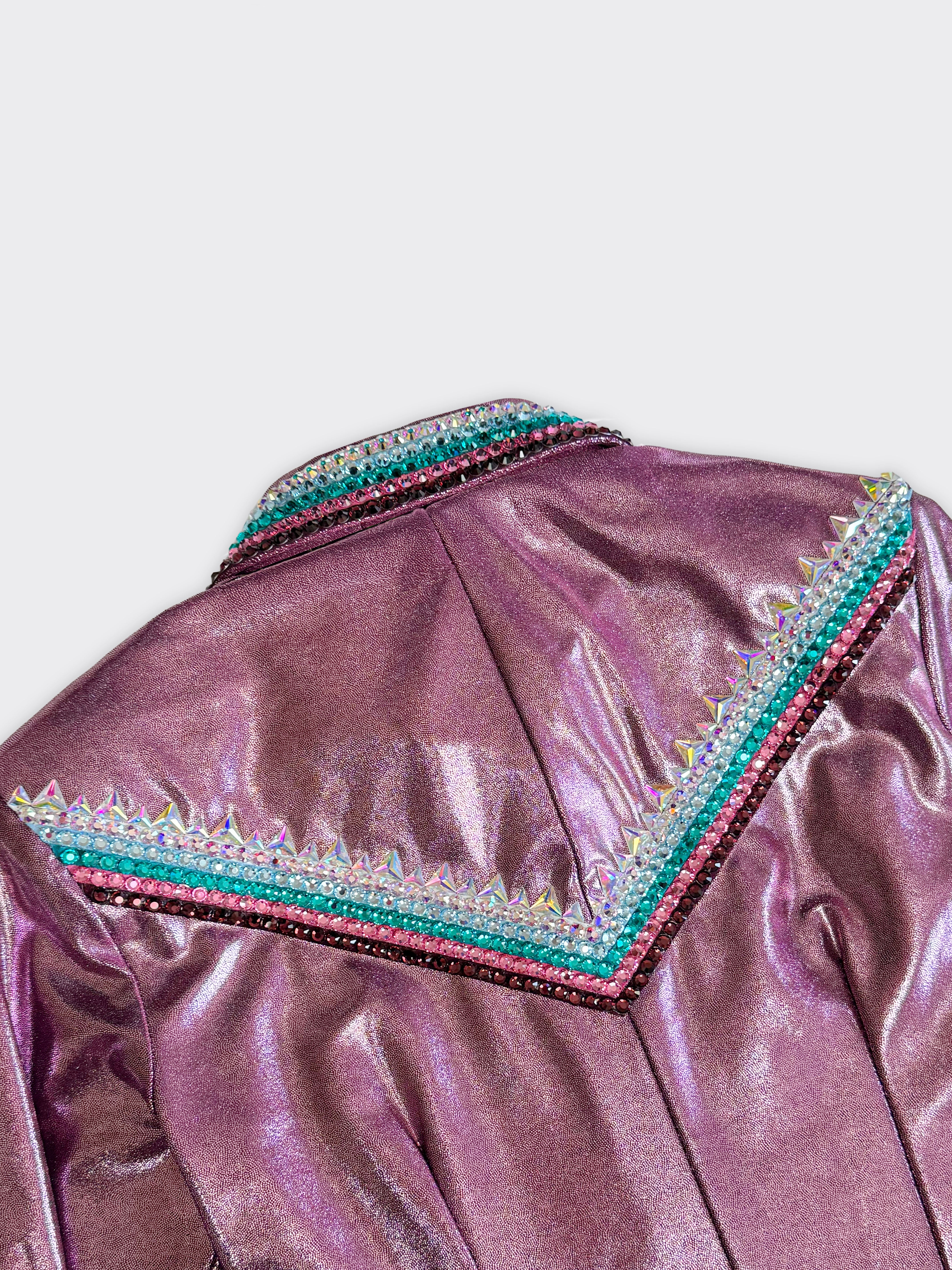 Size 6 (24" Sleeves) - Metallic Collection #47-  Hidden Zipper Retro Shirt