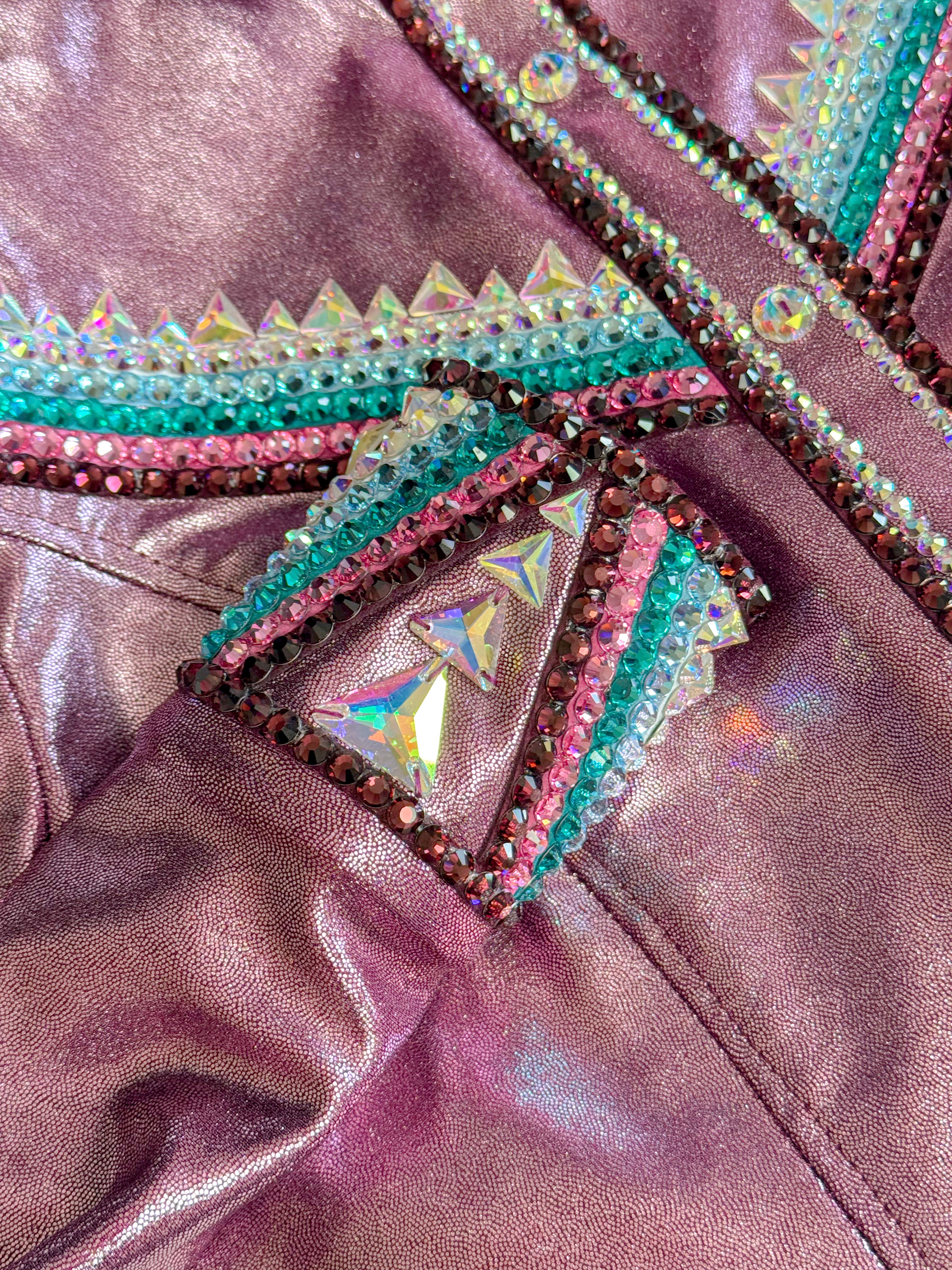 Size 6 (24" Sleeves) - Metallic Collection #47-  Hidden Zipper Retro Shirt