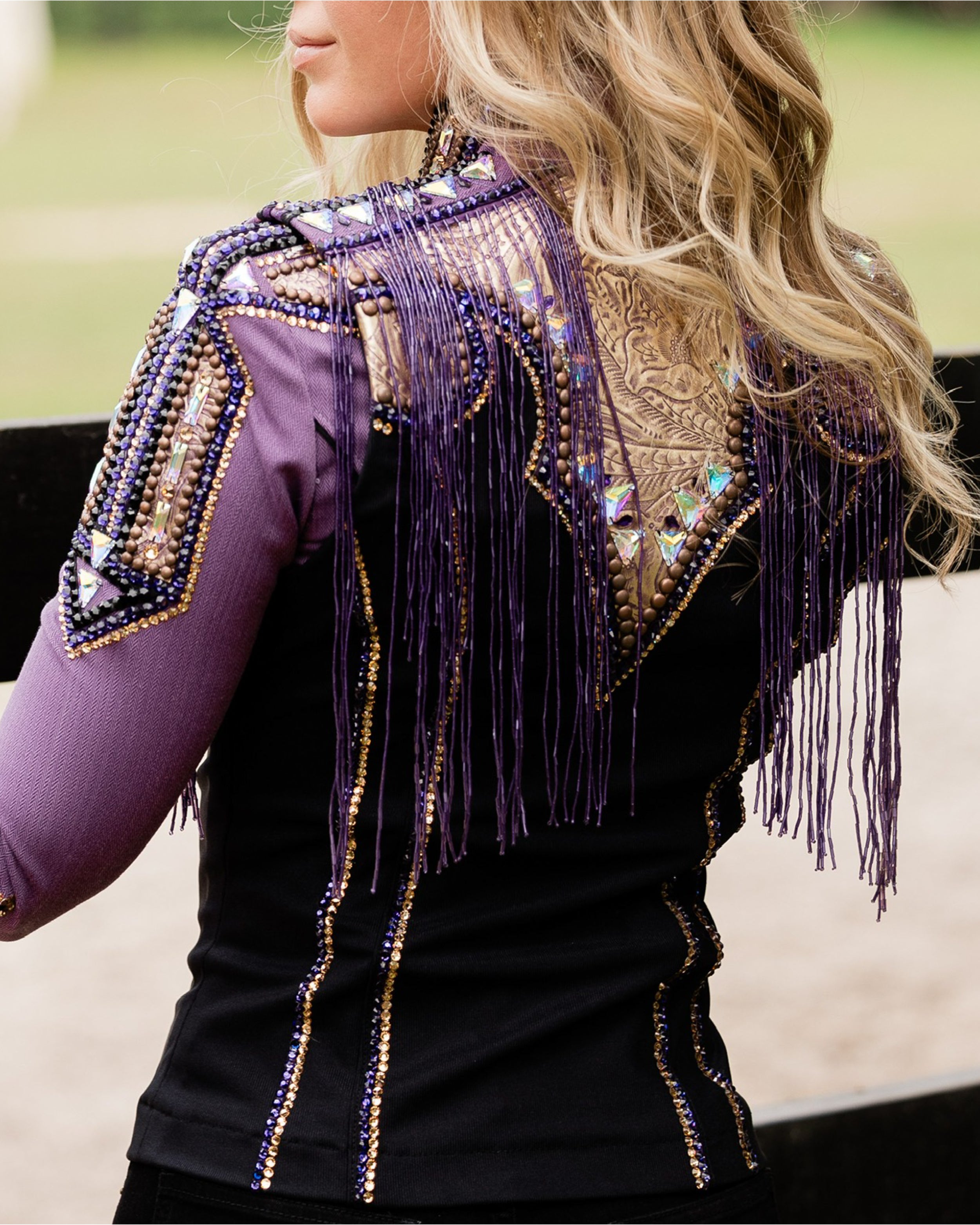 Western Vest— West Mauve Fringe