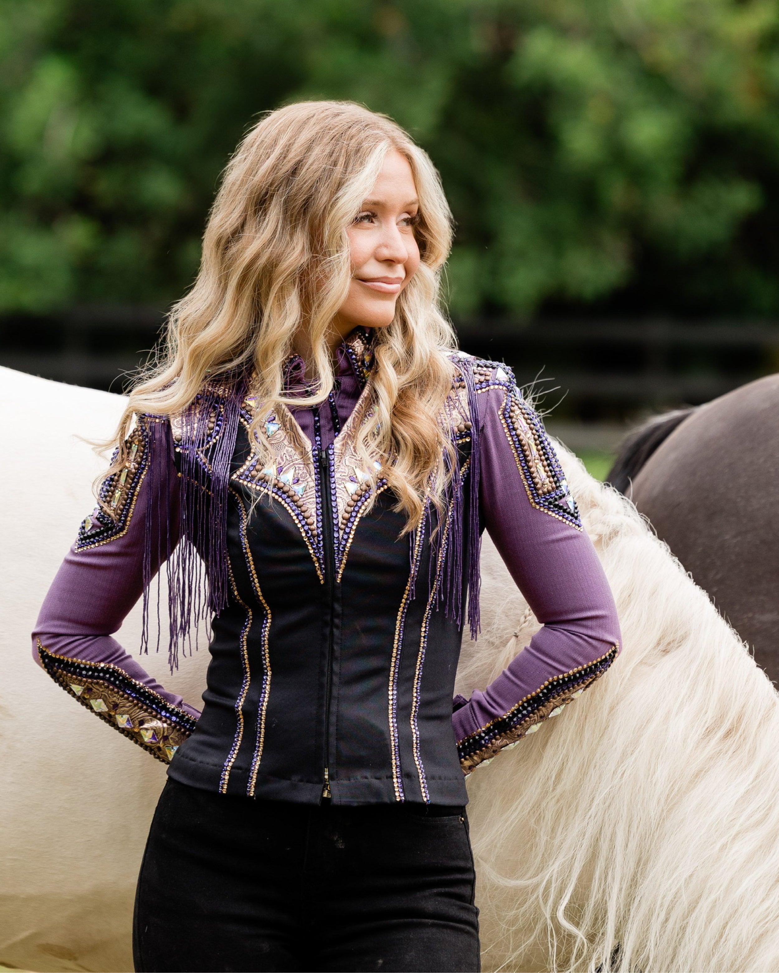 Western Shirt - Encore - Mauve Shirt & Vest Set
