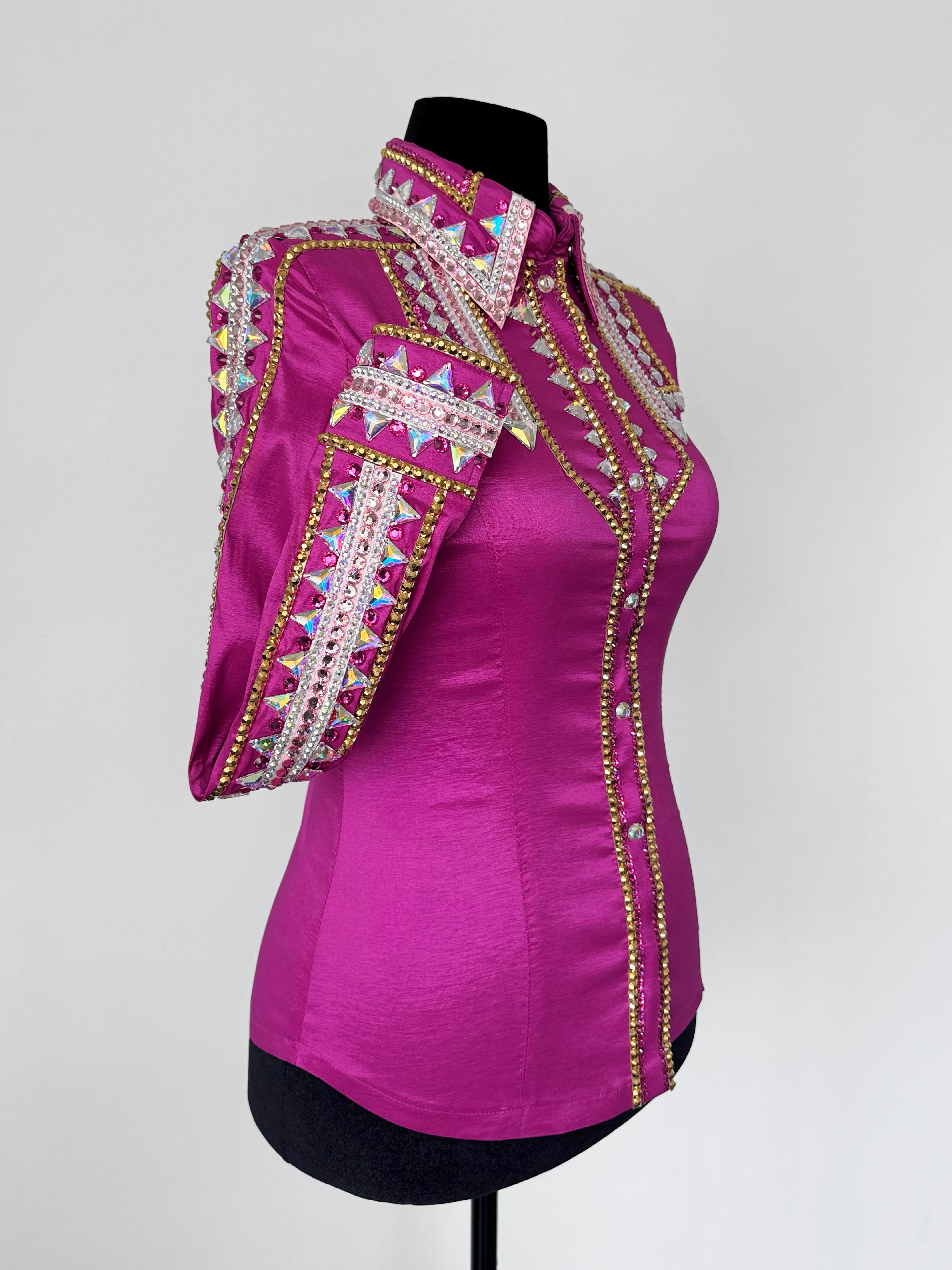 Size 6 - Hidden Zipper Retro Shirt