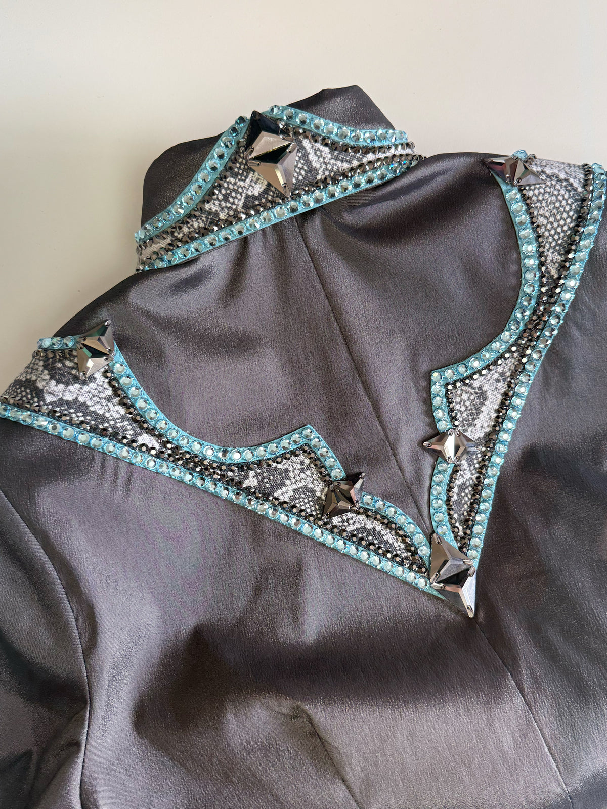 Size 8 — Western Shirt — Charcoal Clouds