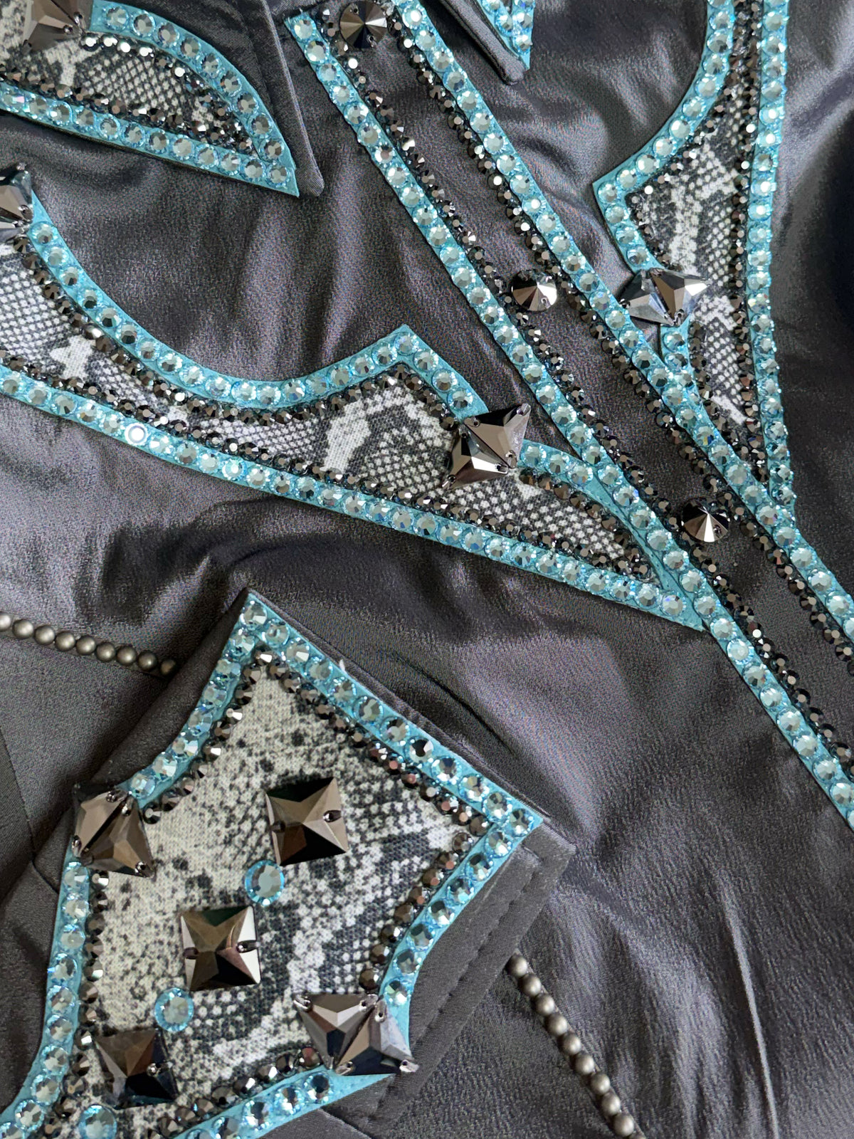 Size 8 — Western Shirt — Charcoal Clouds