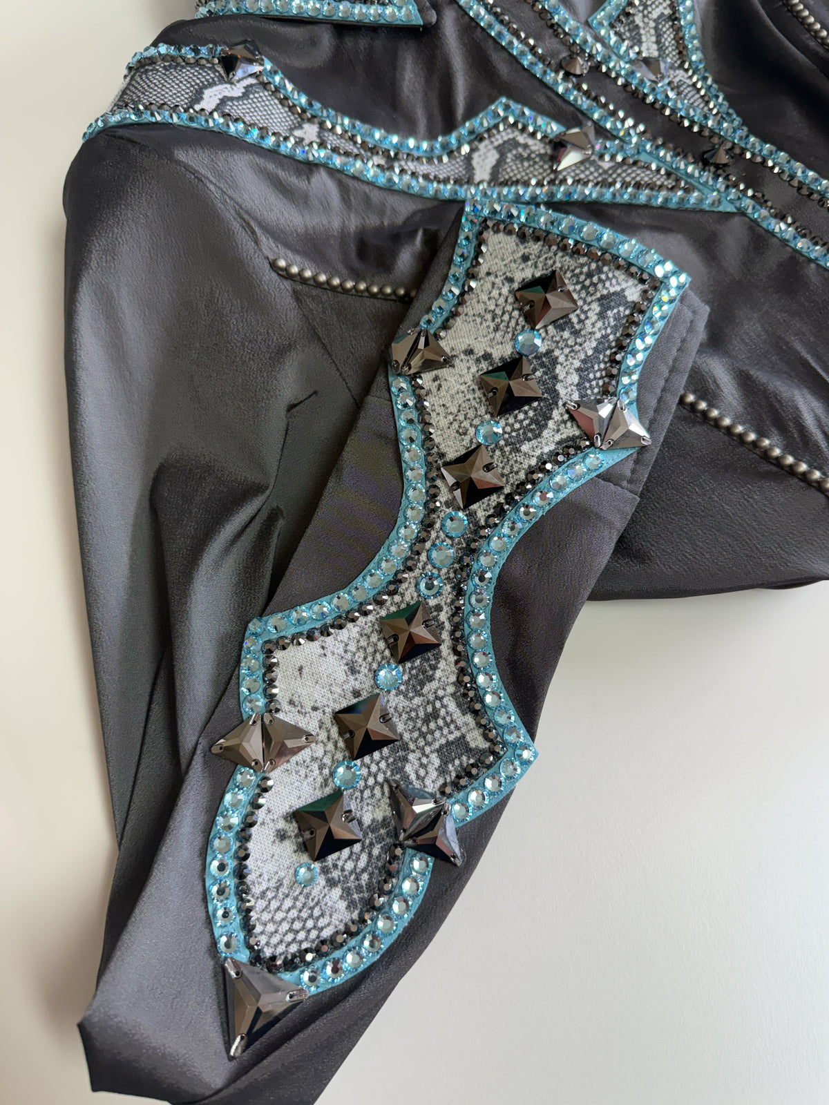 Size 8 — Western Shirt — Charcoal Clouds