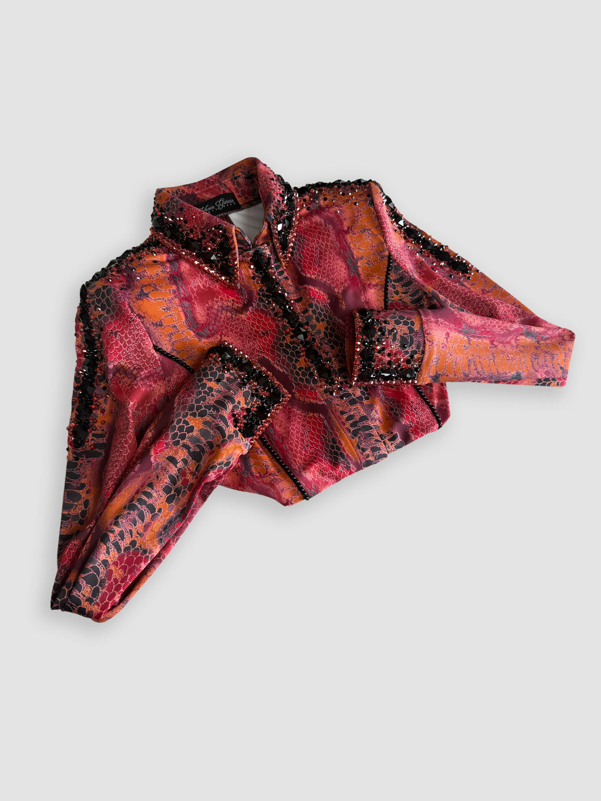 Size 8 — Western Shirt — Fuego Serpent