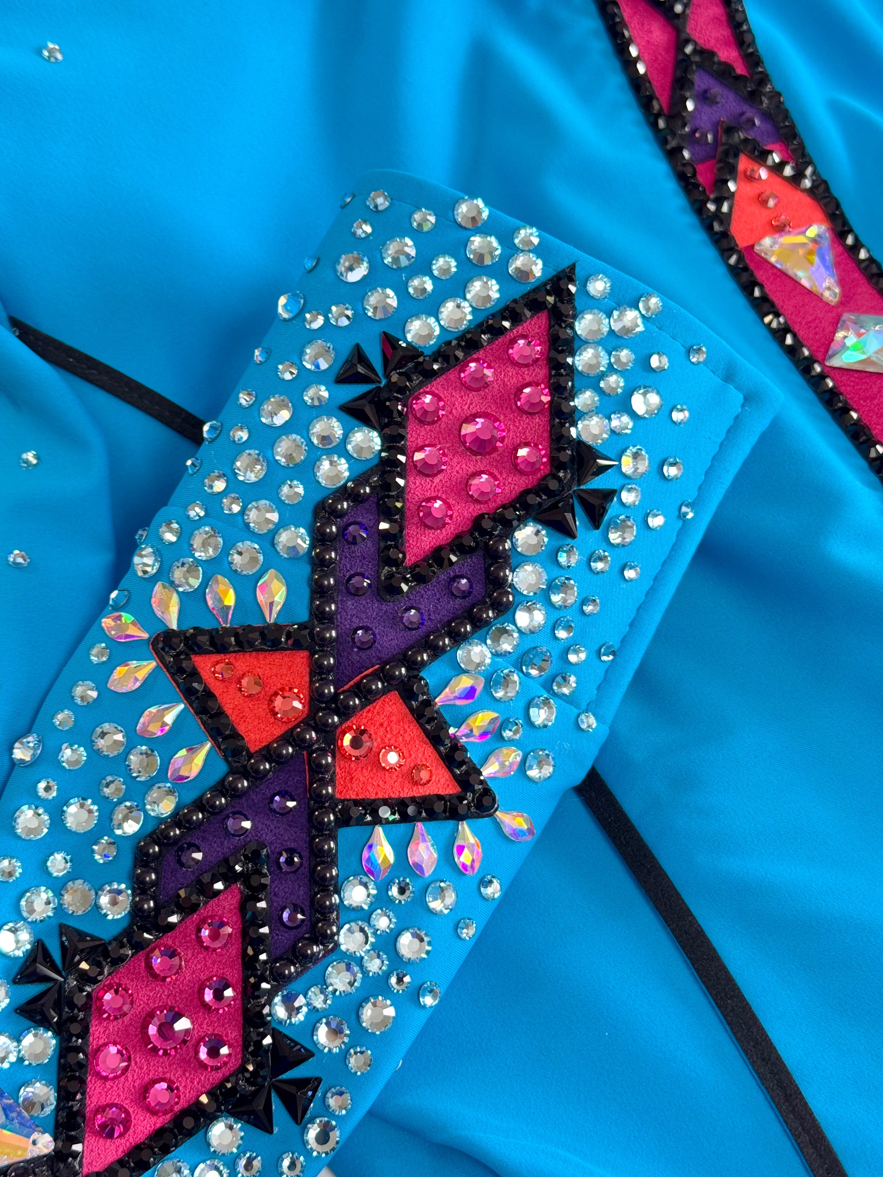 Western Shirt — Turquoise Coral Fuchsia