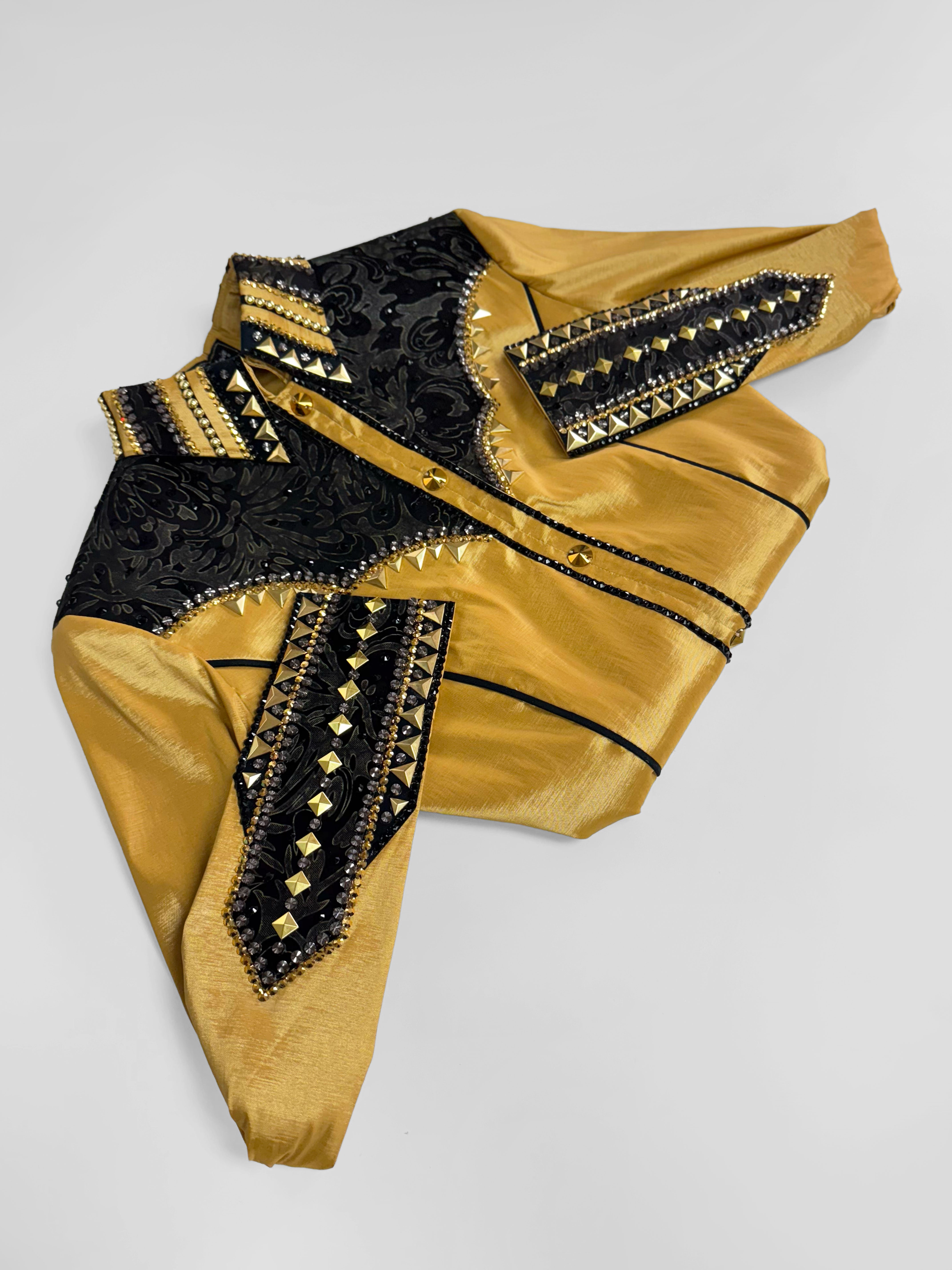 Size 6 - Metallic - Hidden Zipper Retro Shirt