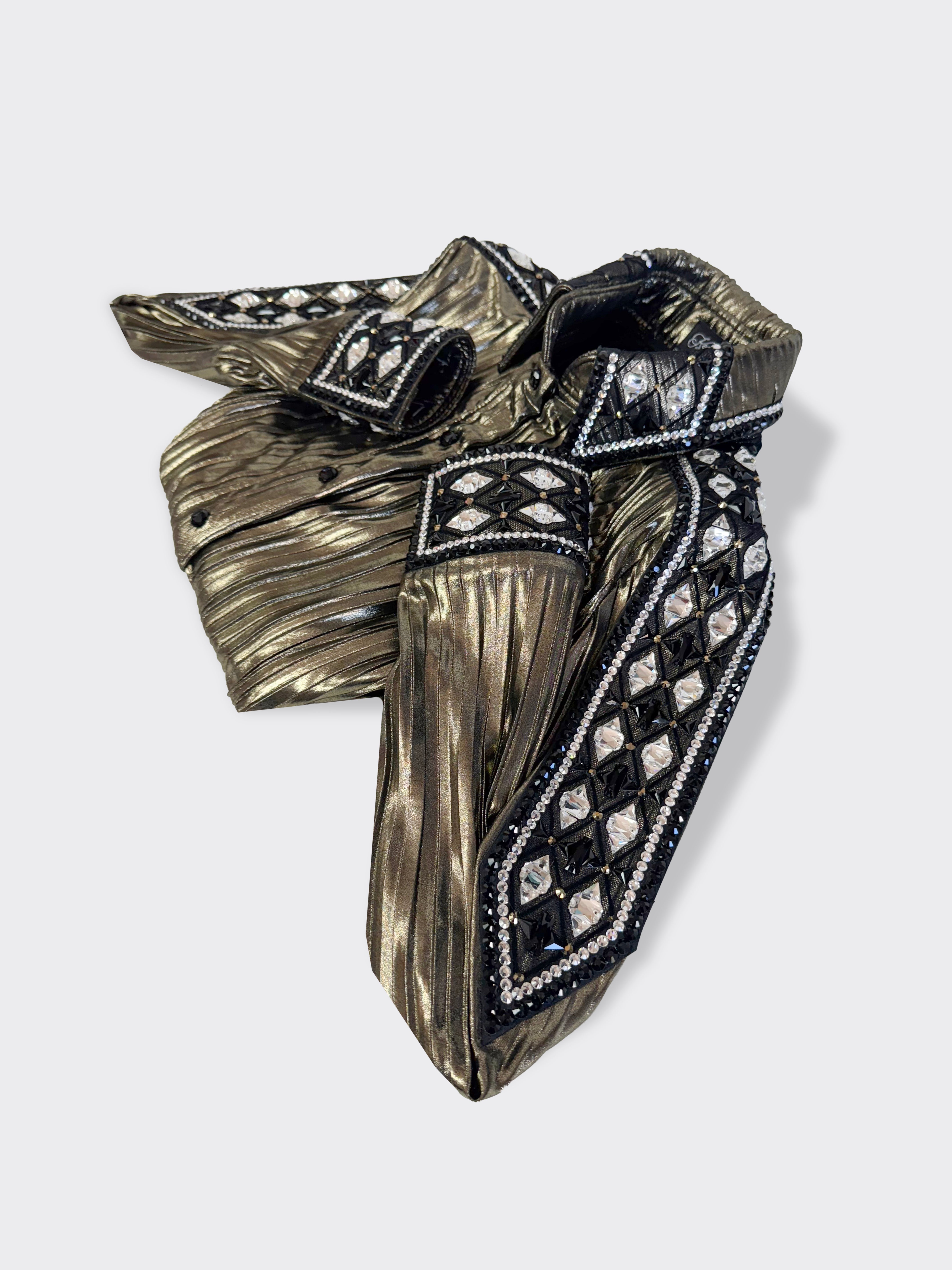 Size 8 (26" Sleeves) - Pretty Pleats - Hidden Zipper Retro Shirt - Pre-Owned