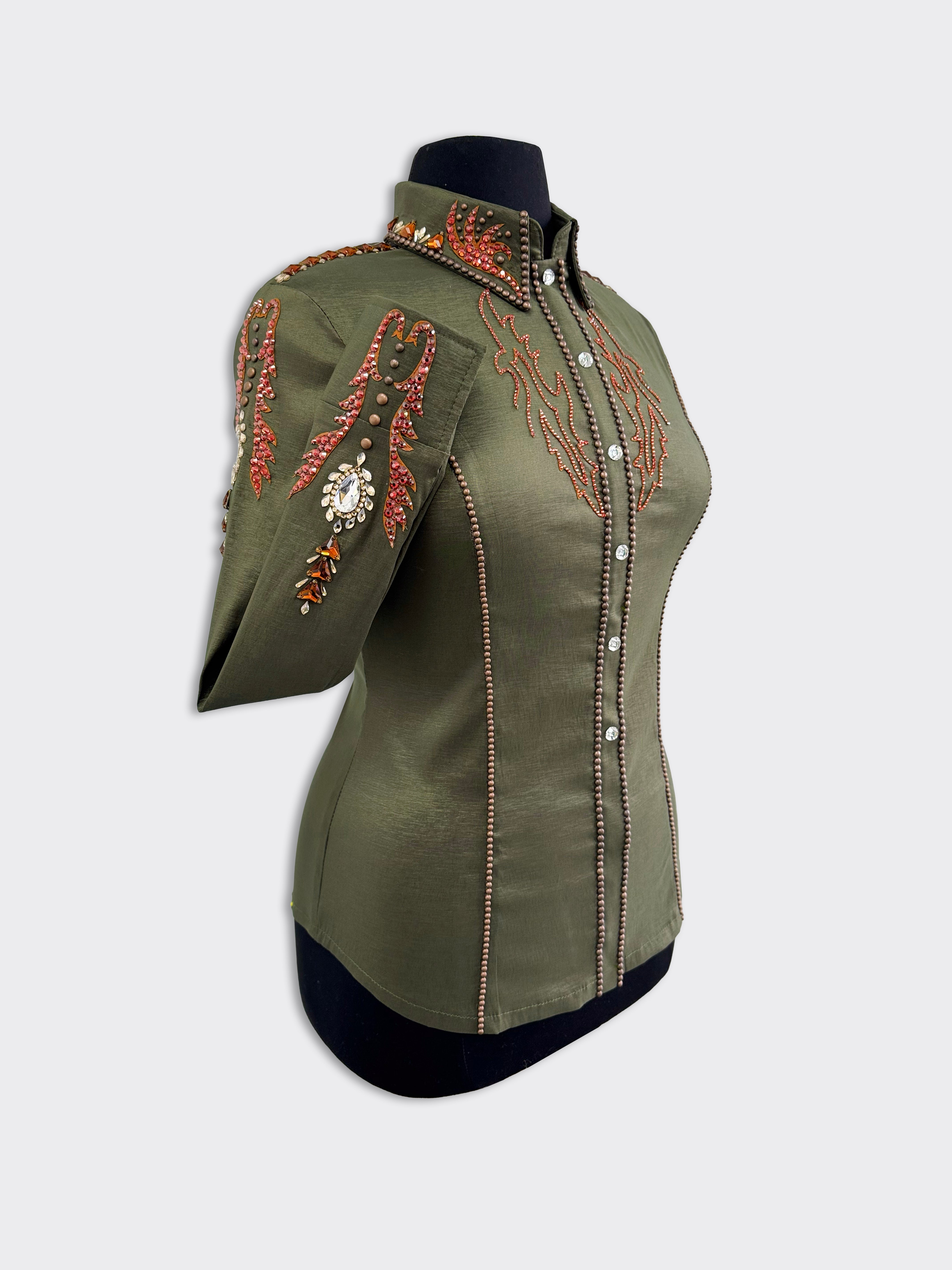 Size 12 - Hidden Zipper Retro Shirt