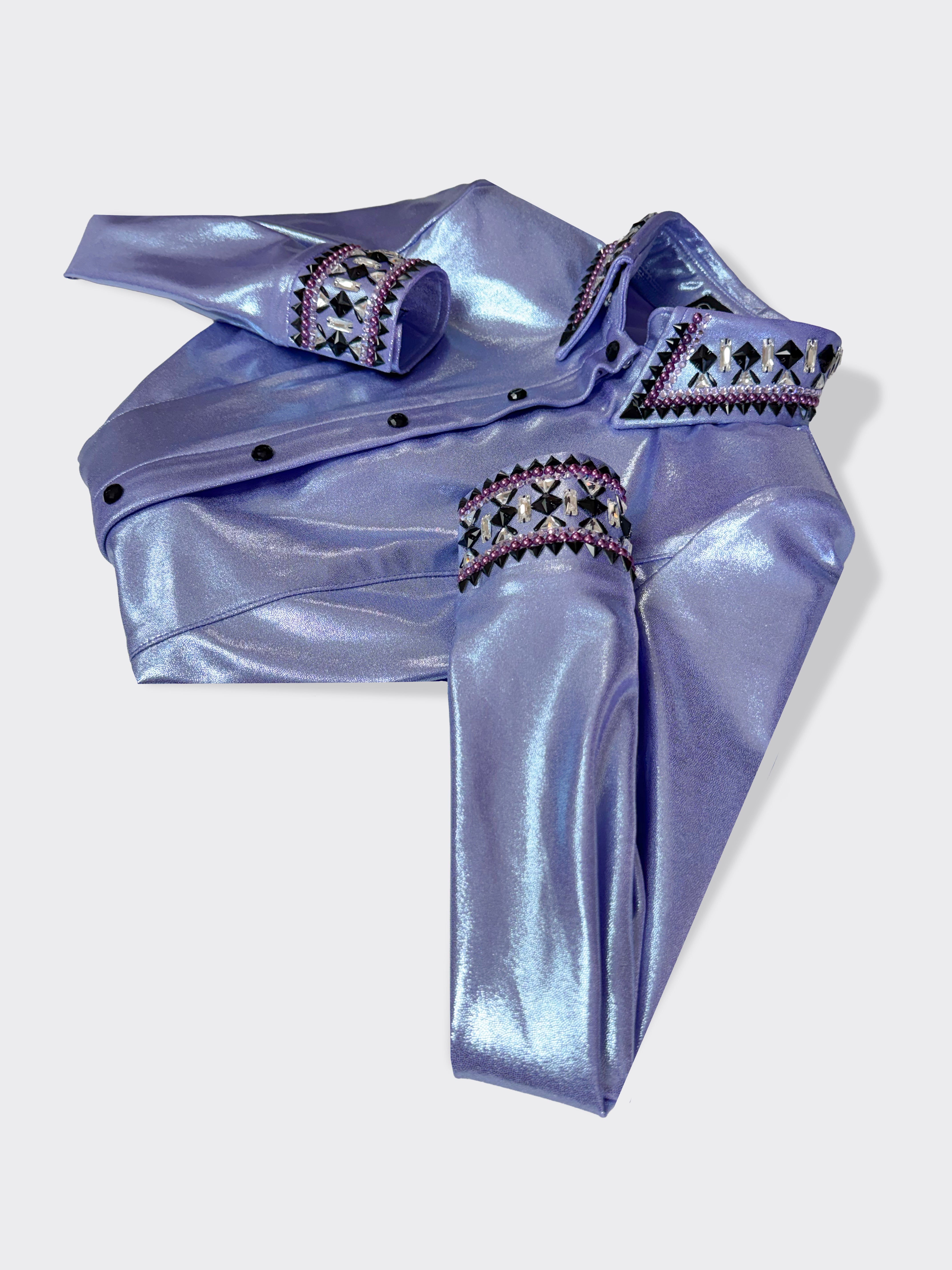 Size 6 - Metallic Collection #55 - Hidden Zipper Retro Shirt