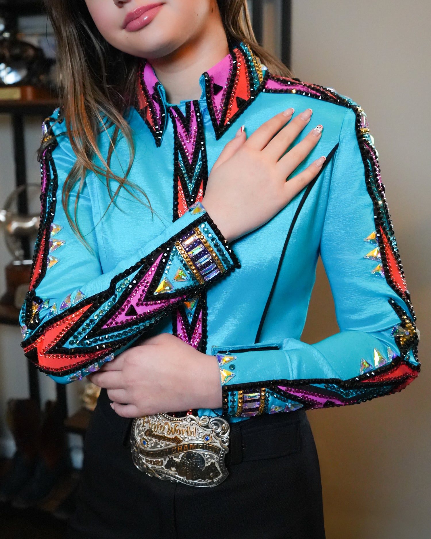 Size 4 Hidden Zipper Retro Shirt