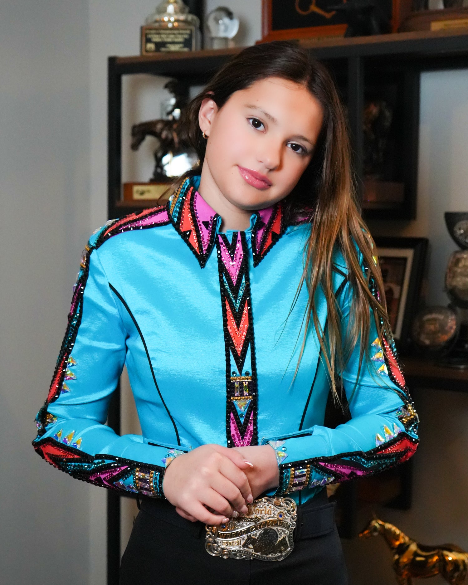 Size 4 Hidden Zipper Retro Shirt