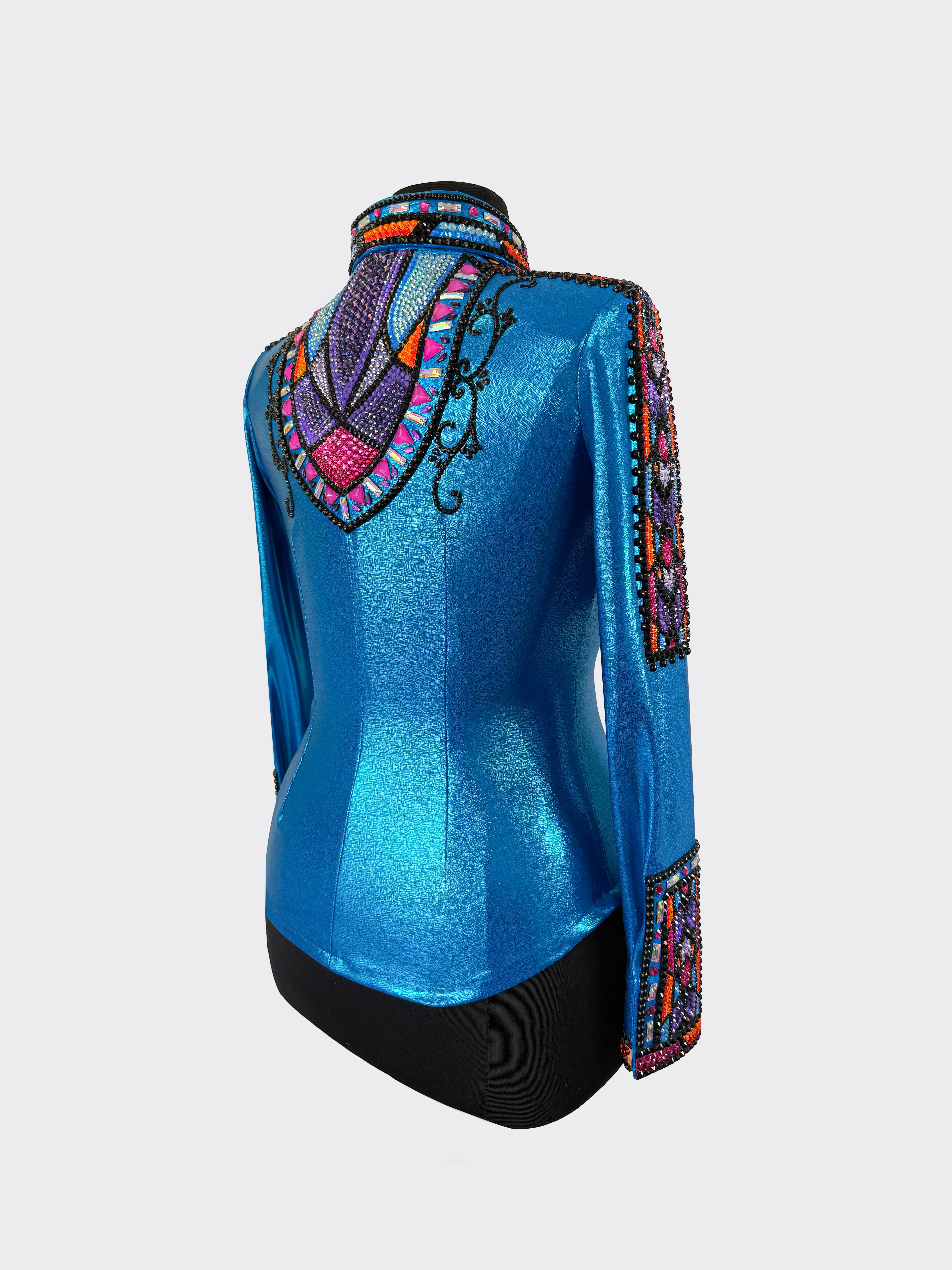 Size 10 - Metallic Collection - Hidden Zipper Retro Shirt