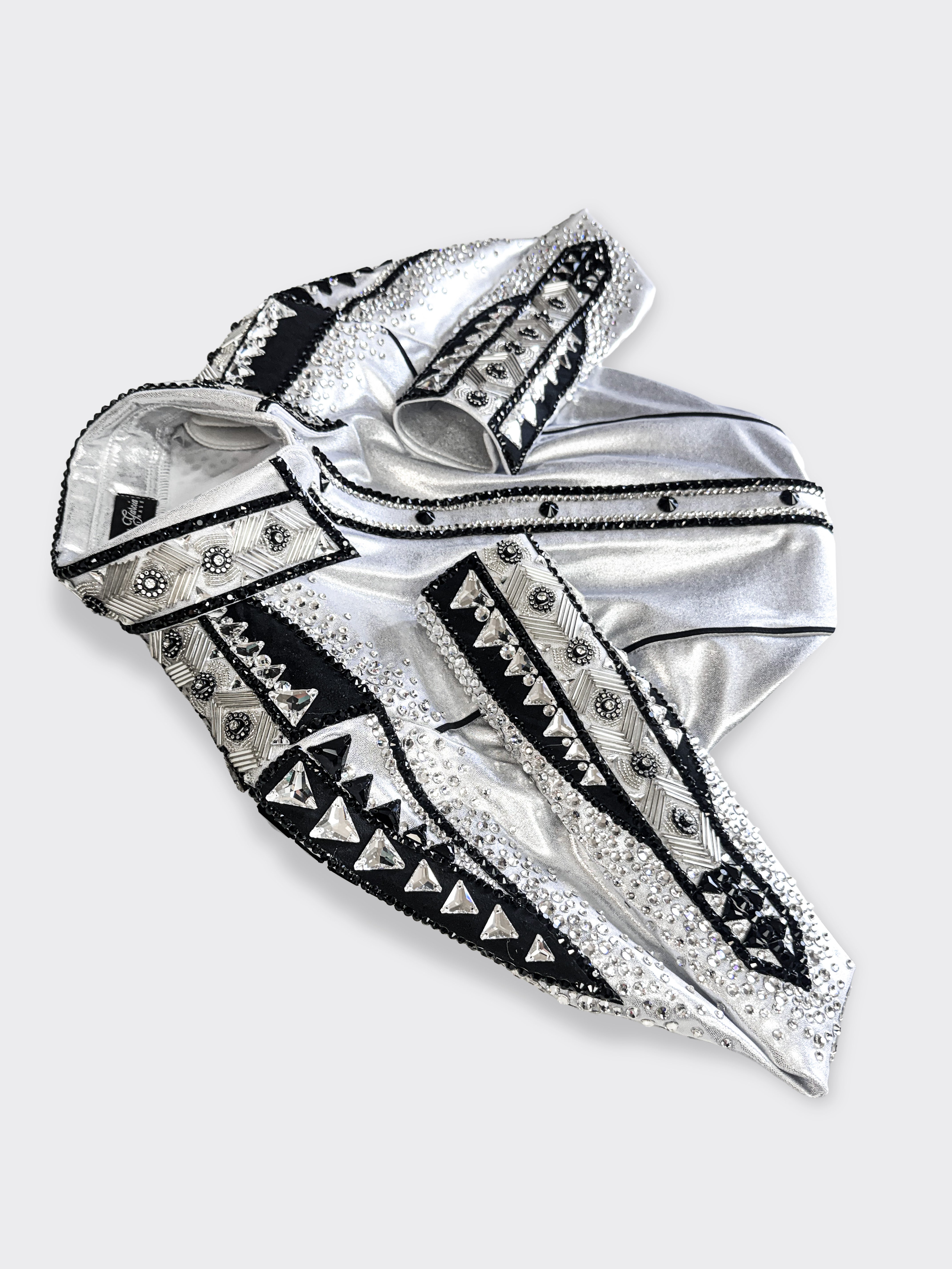 Size 8 — Western Shirt — Metallic Collection — White Silver #02