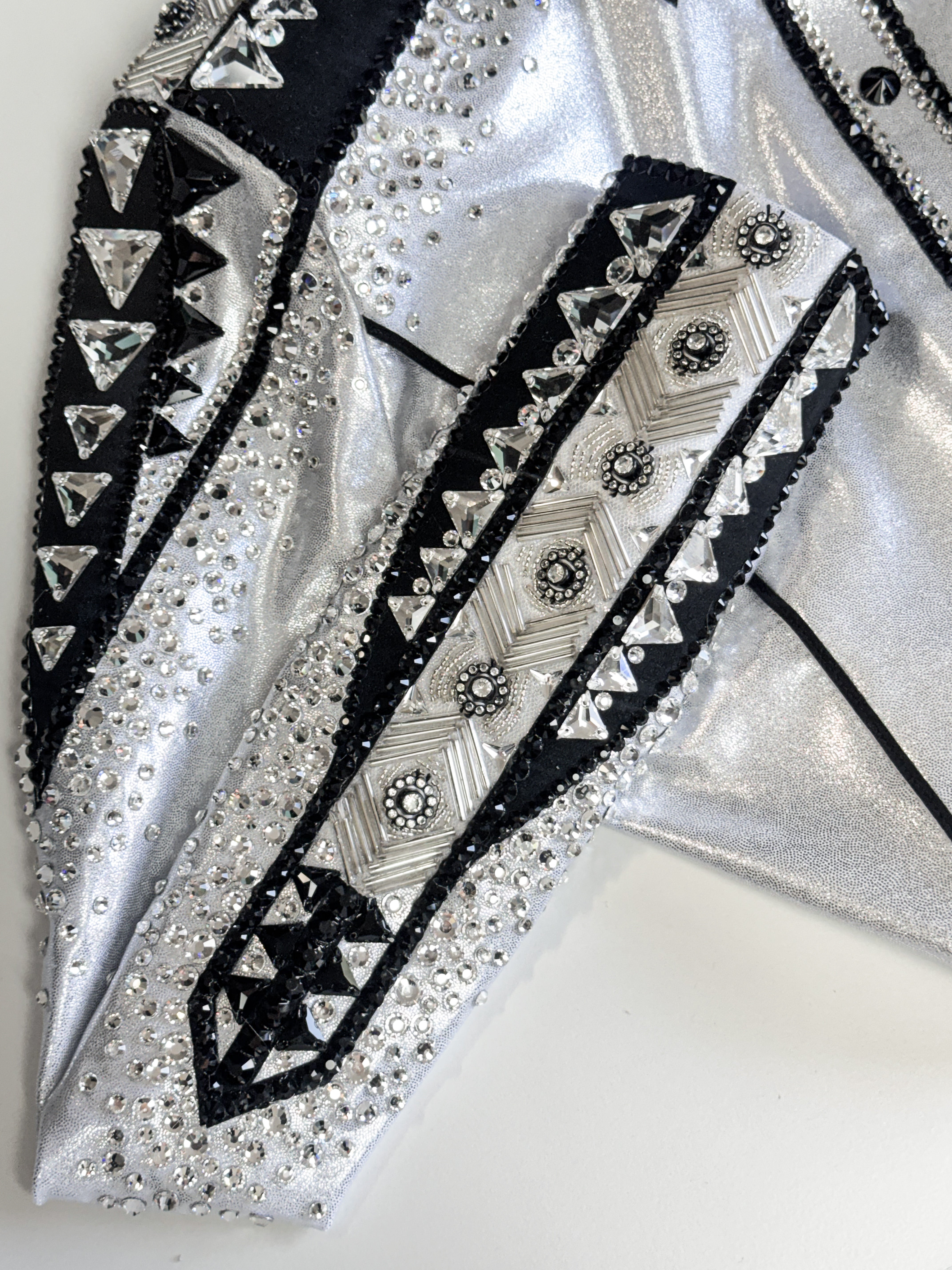 Size 8 — Western Shirt — Metallic Collection — White Silver #02