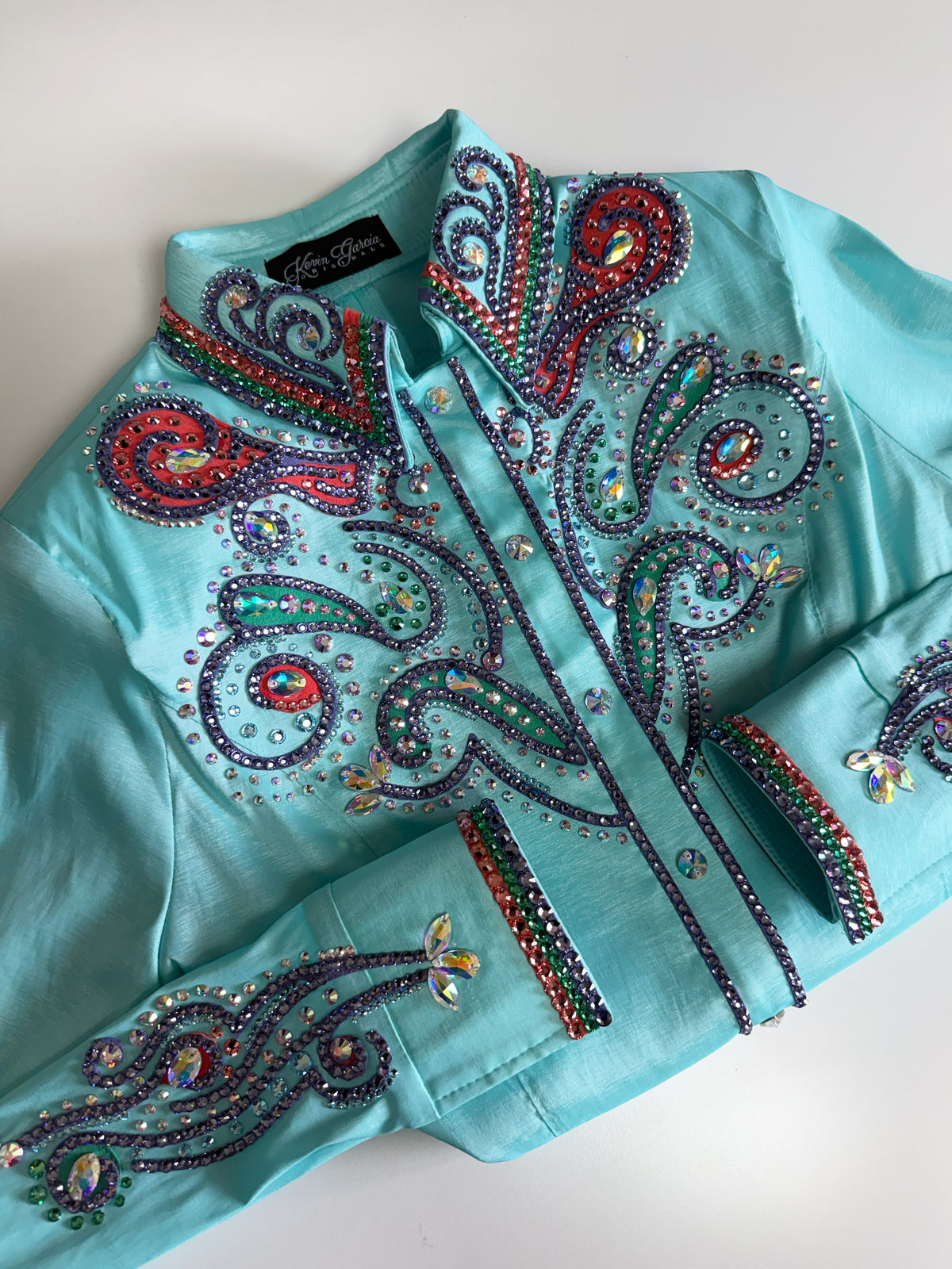Size 12 — Western Shirt — Mint | Coral | Purple | Teal
