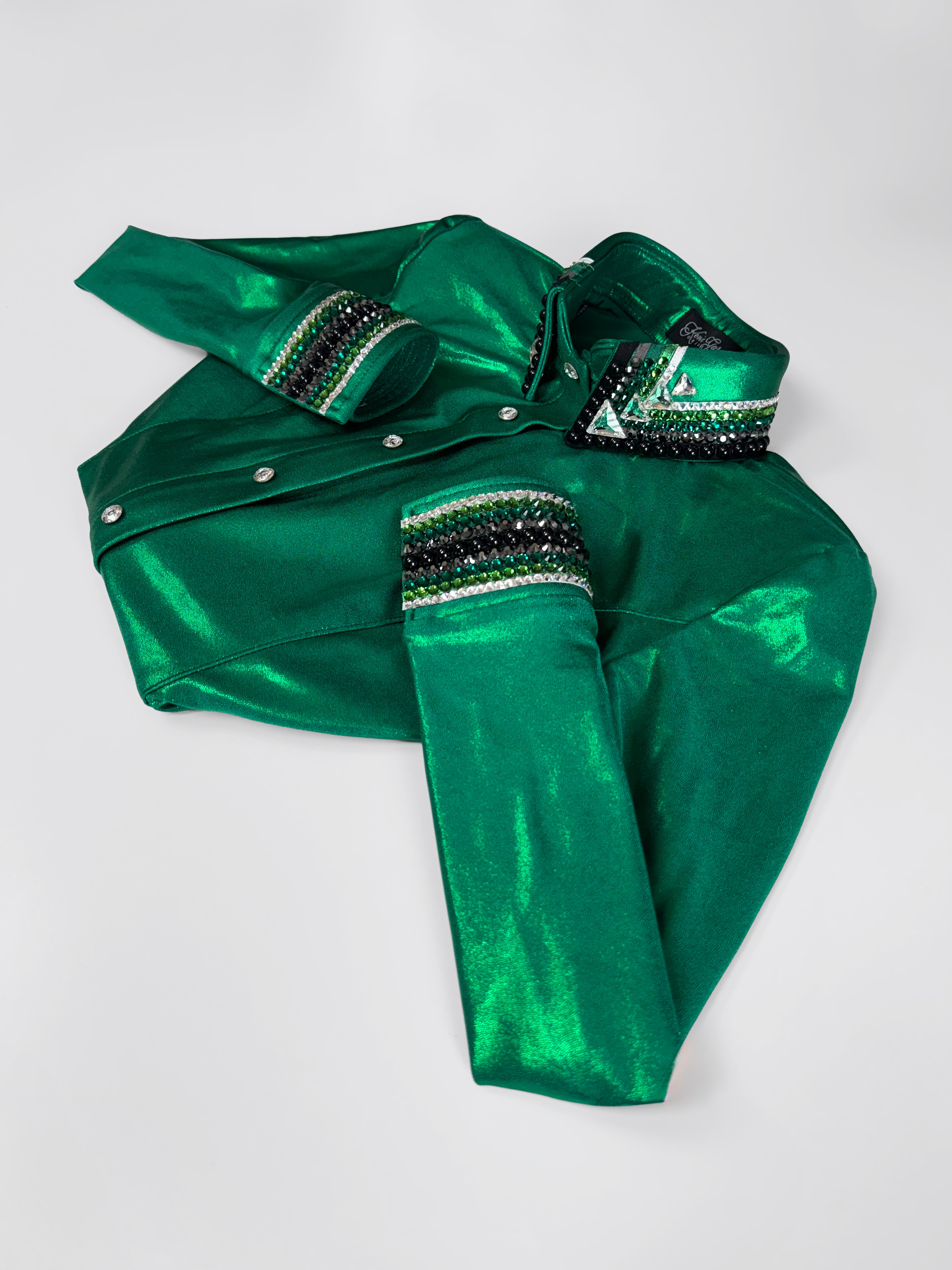 Size 4 - Preowned - Metallic Collection - Hidden Zipper Retro Shirt