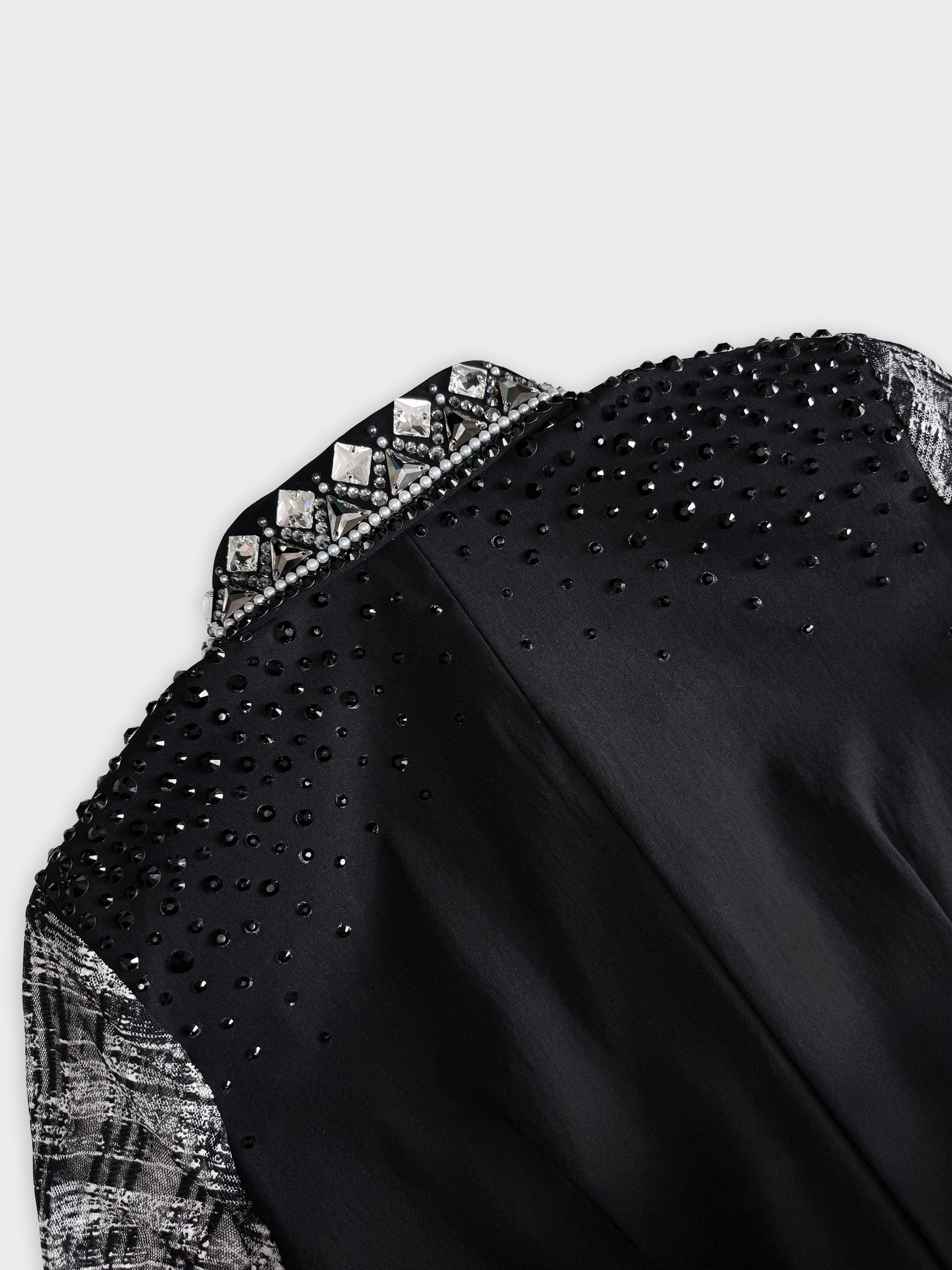 Size 12 Sheer Sleeves Hidden Zipper Retro Shirt