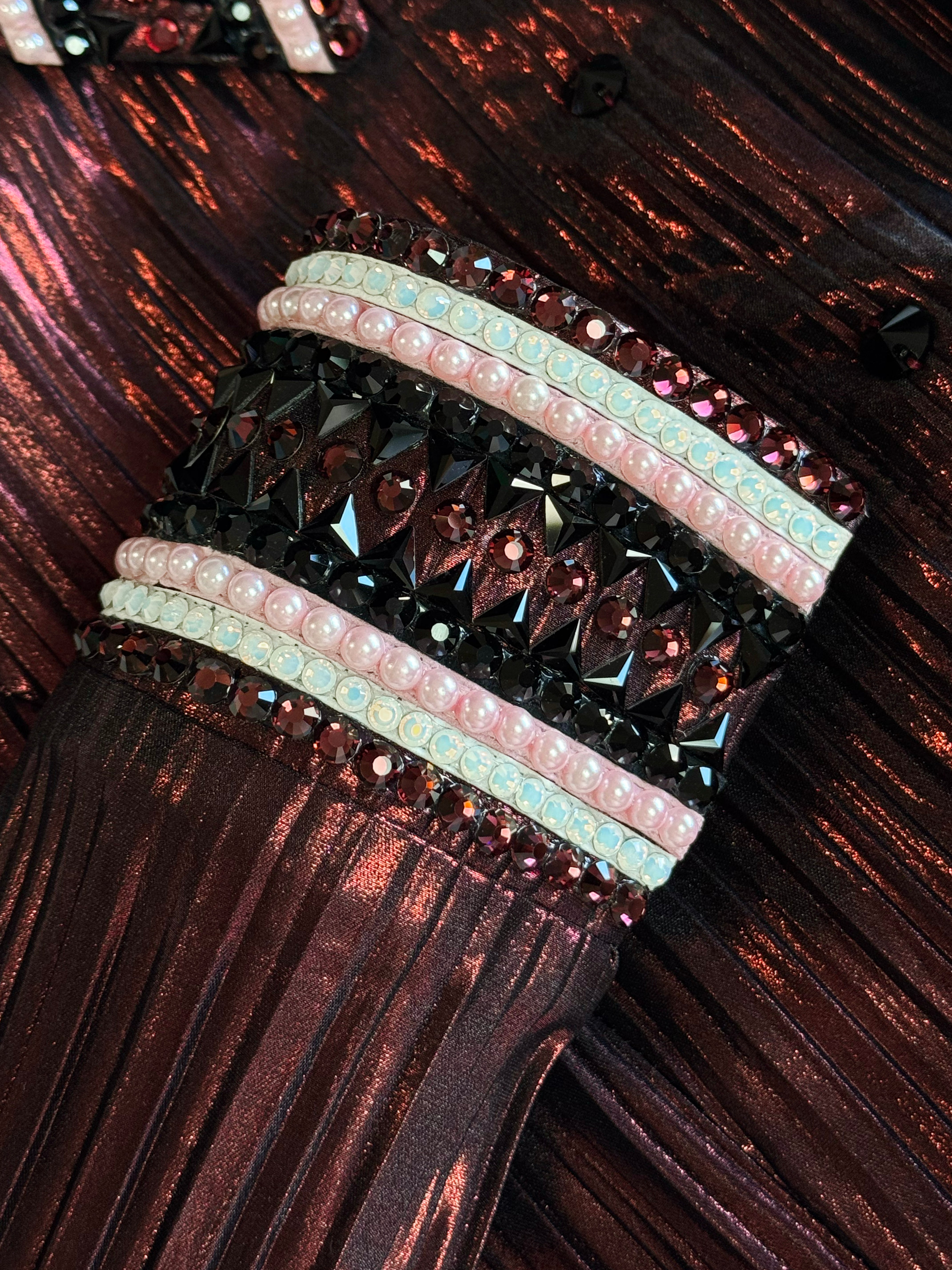 Size 8 - Metallic Pleated - Hidden Zipper Retro Shirt