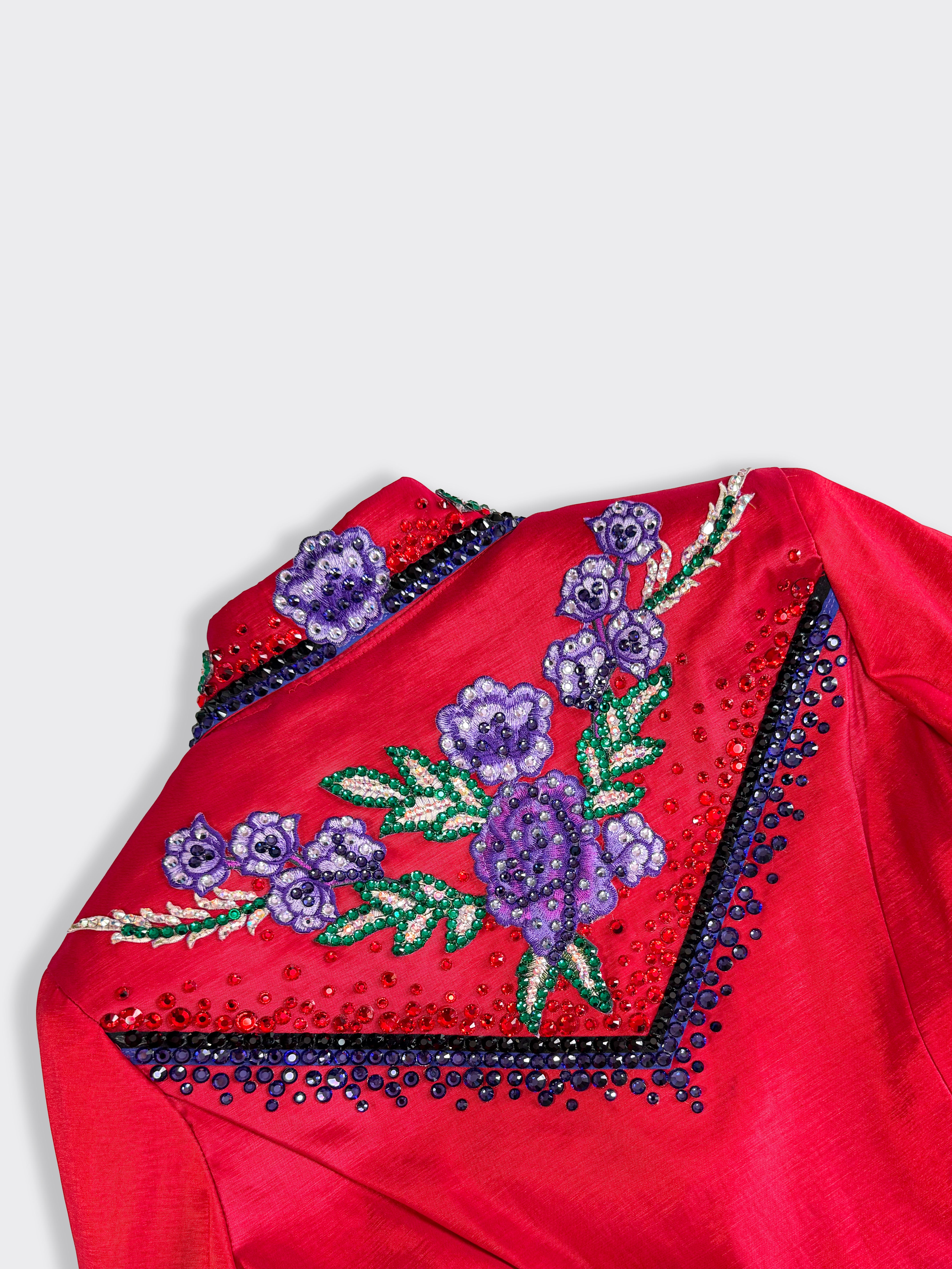Size 6 — Pre-owned — Western Shirt — Red Rodeo Roses