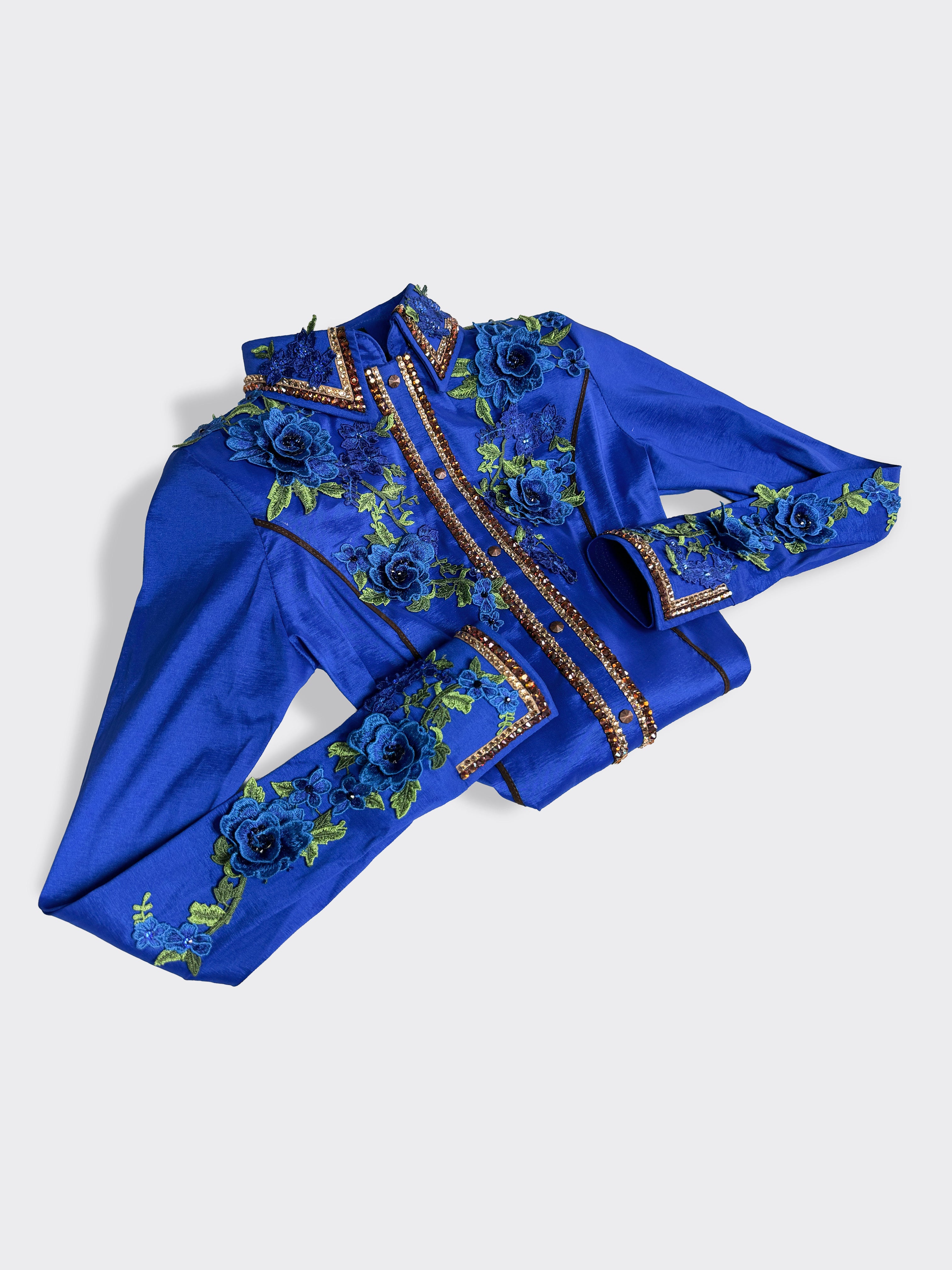 Size 4 — Western Shirt — Royal Rodeo Roses