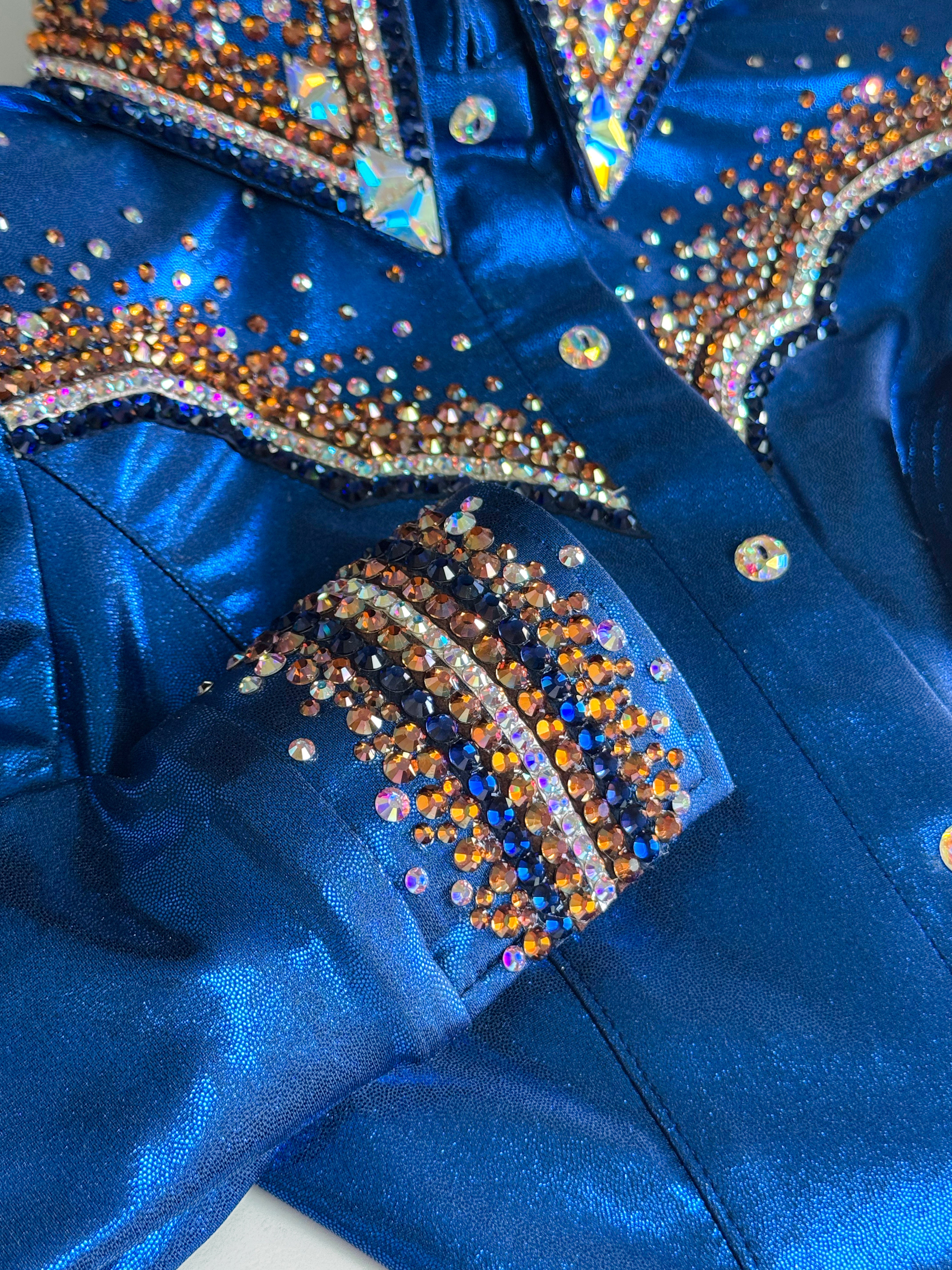 Size 4 - Metallic Collection #71 - Hidden Zipper Retro Shirt