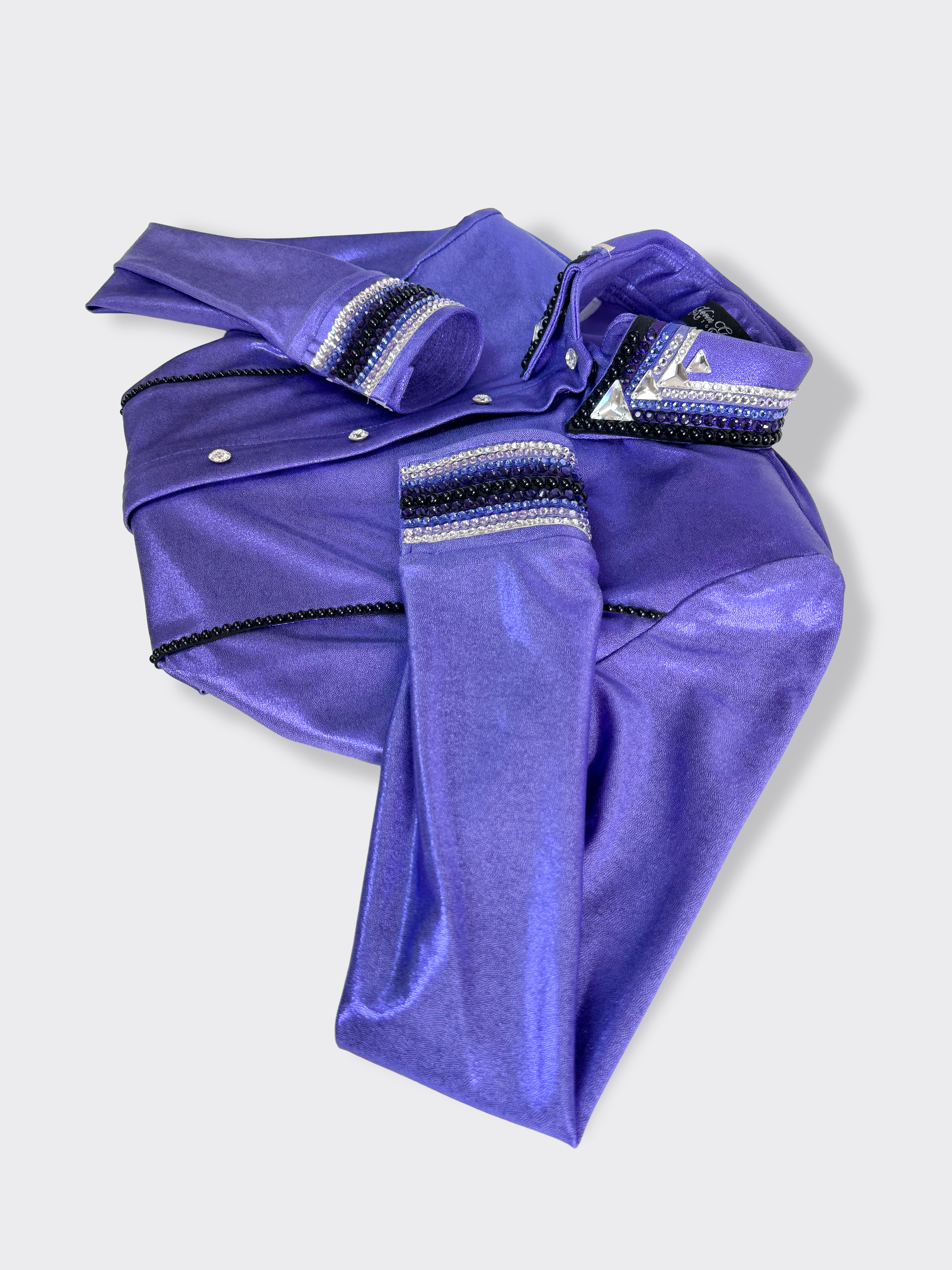 Size 10 - Metallic - Hidden Zipper Retro Shirt