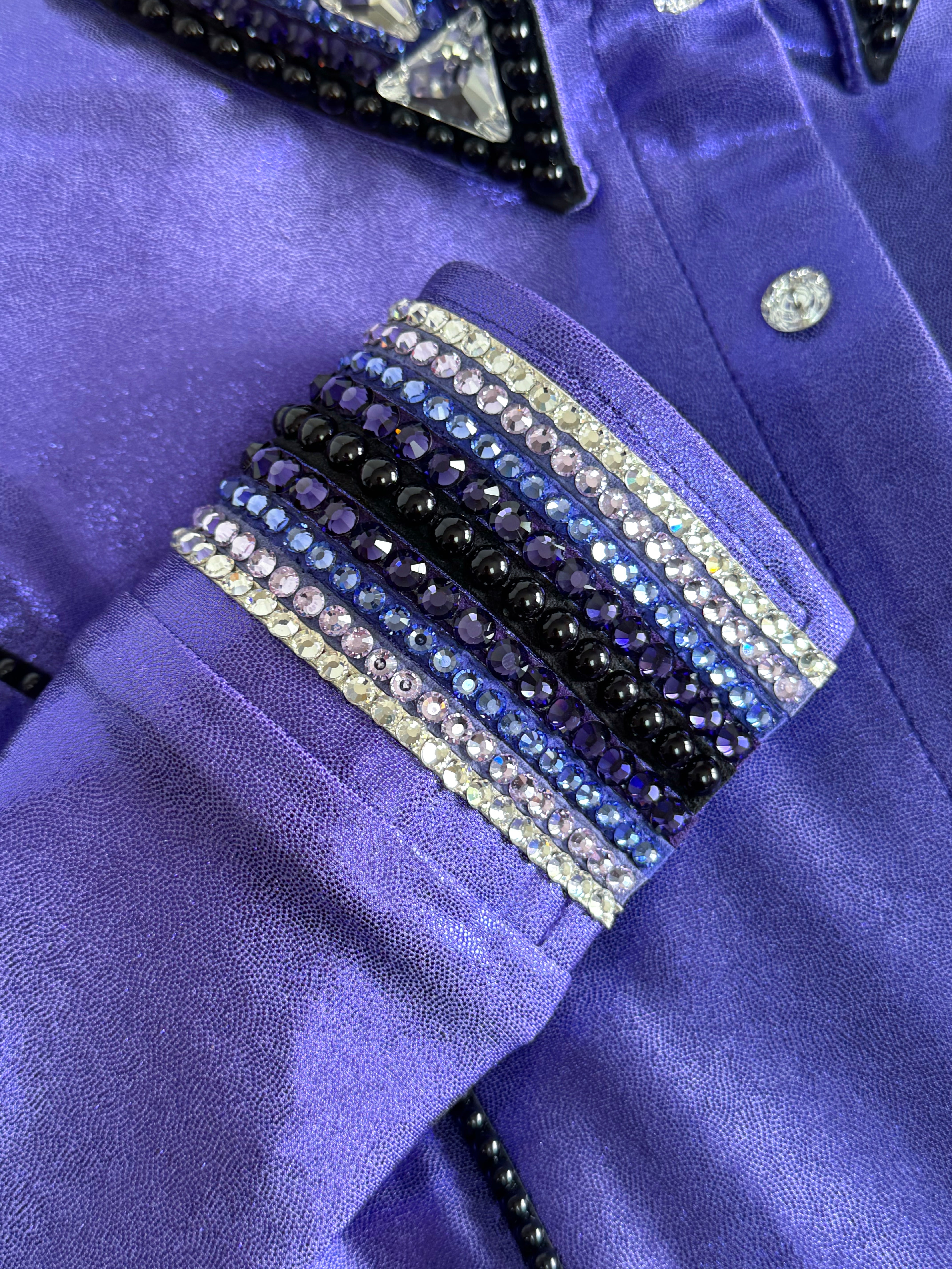 Size 10 - Metallic - Hidden Zipper Retro Shirt