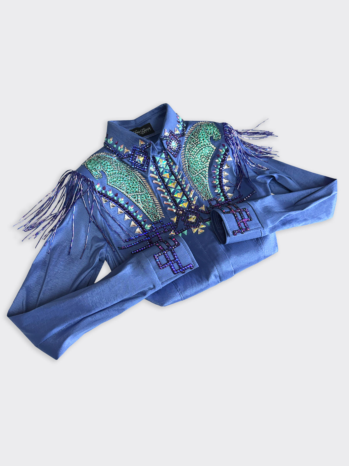 Size 6 — Western Shirt — Blue | Mint | Turquoise | Purple