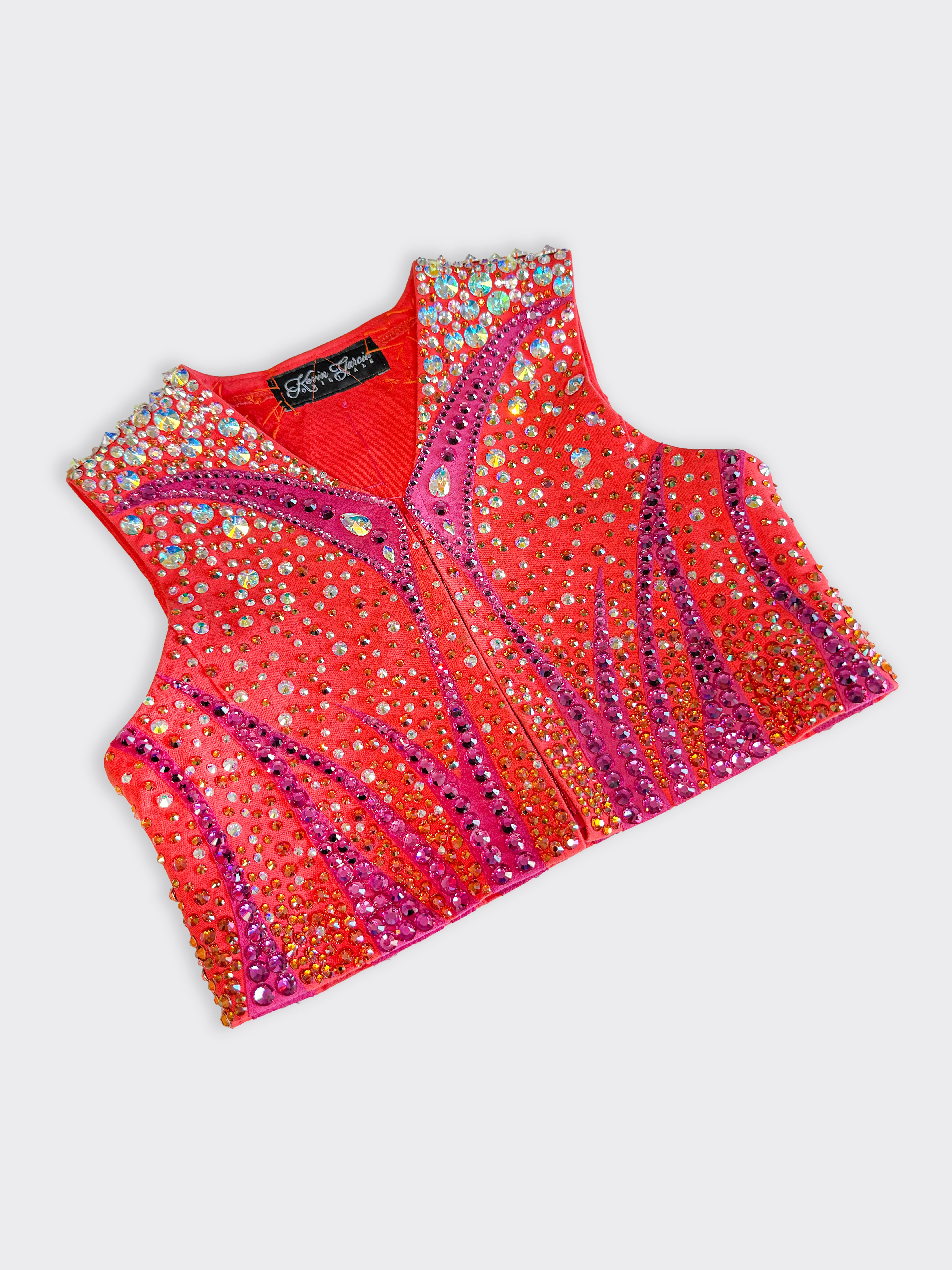 Youth Hidden Zipper Retro Shirt + Vest - Metallic Collection