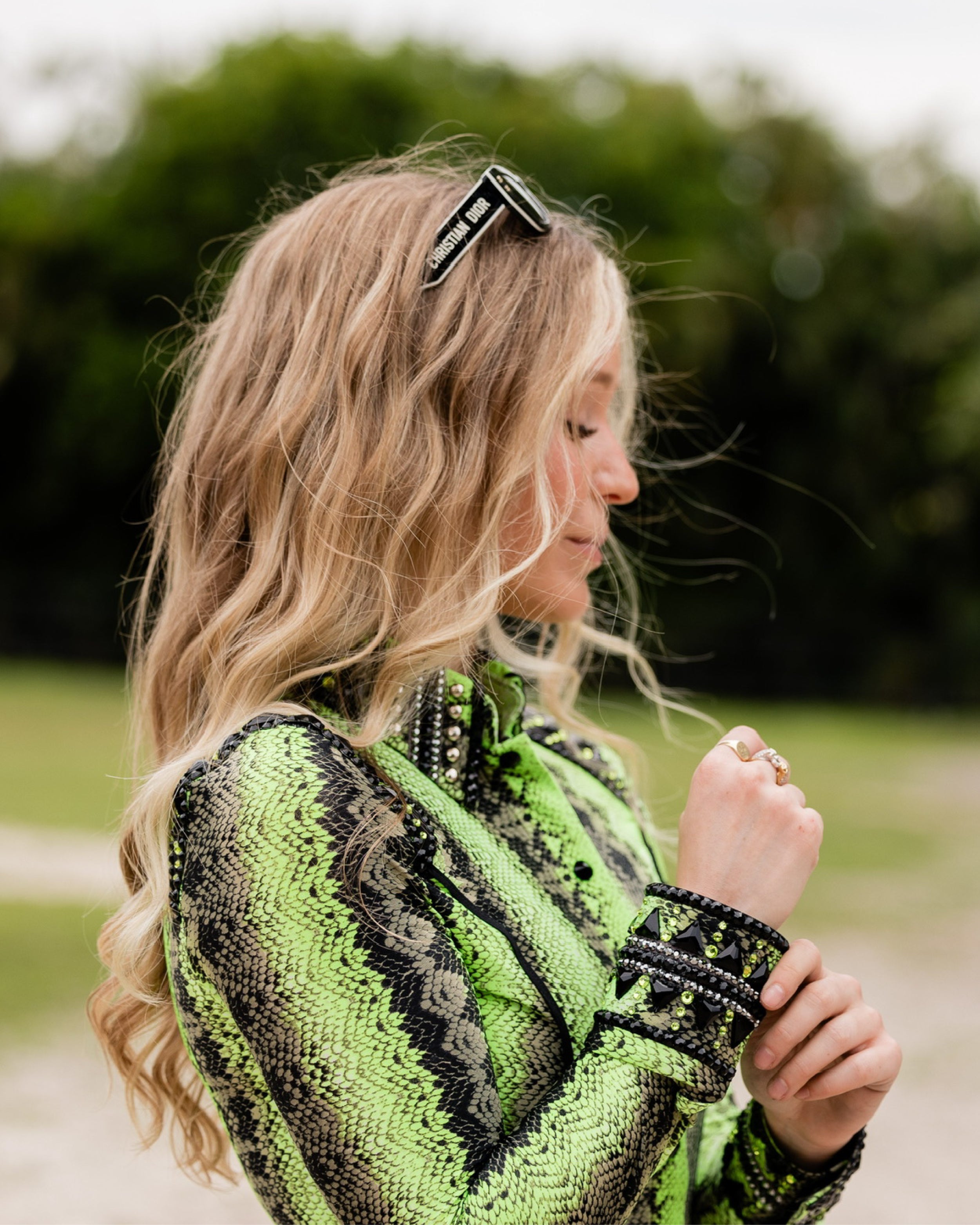 Western Shirt - Encore - Lime Viper
